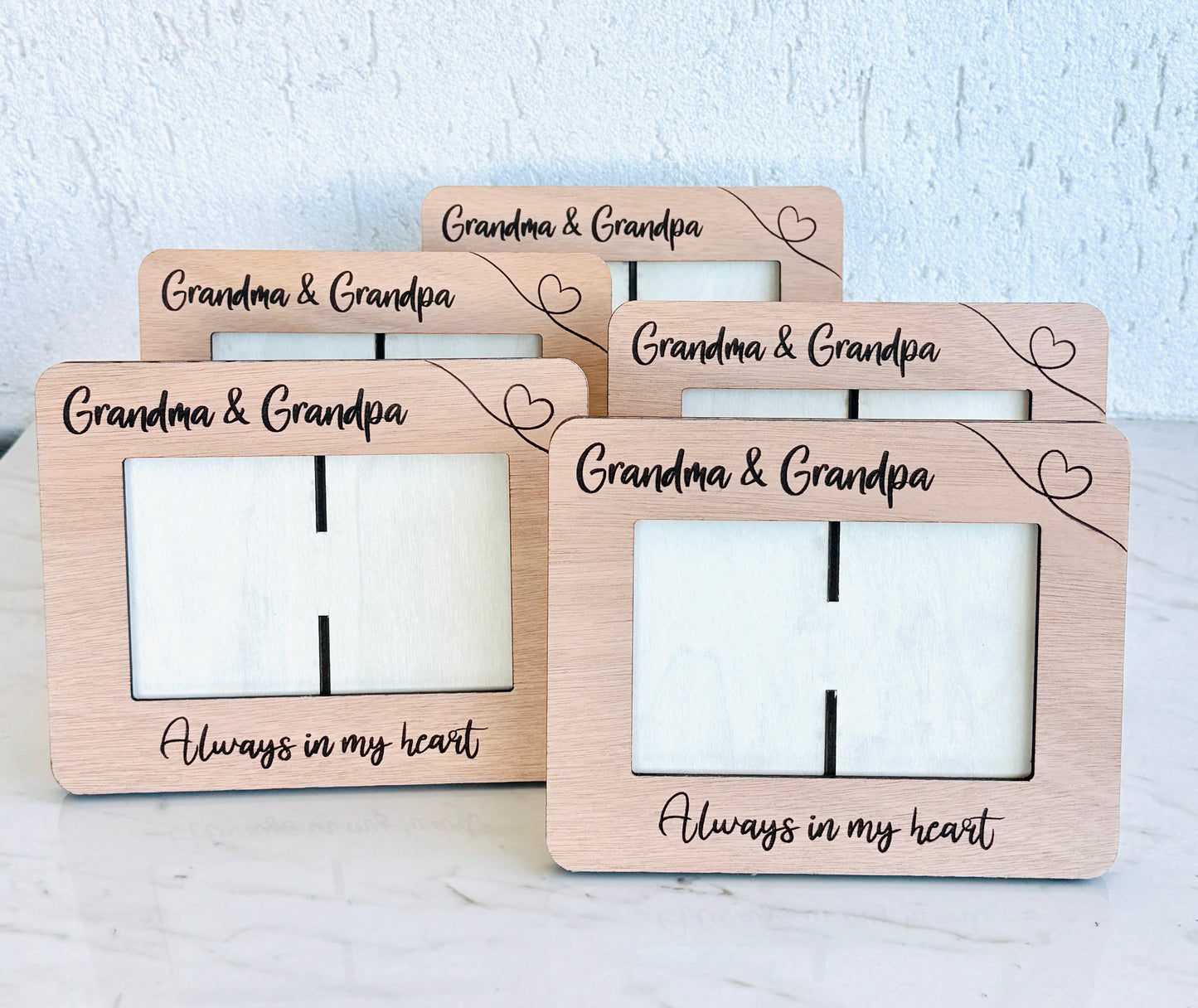 Marco de fotos conmemorativo grabado: recuerdo de madera personalizado (4x6 o 5x7)
