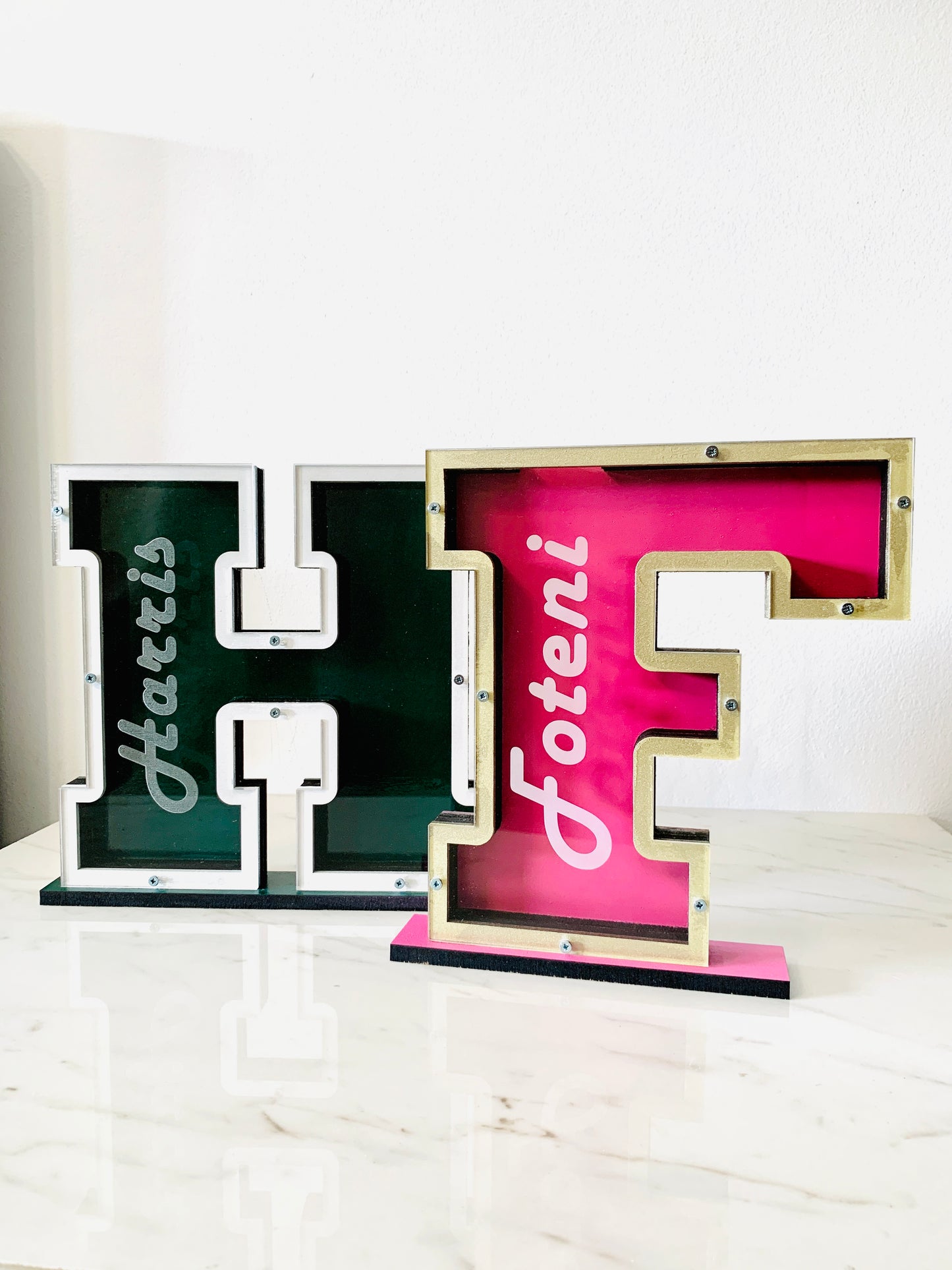 Personalized Initial Piggy Bank Wood Initial Letter Money Box, Name Nursery Decor