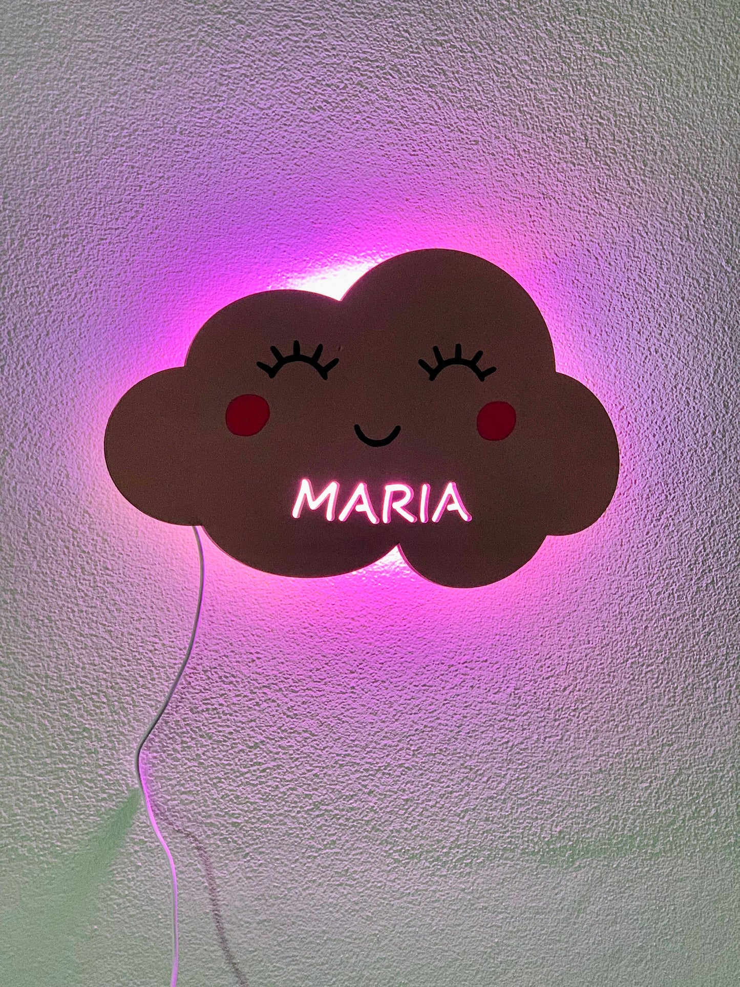 Cloud Night Light Personalized Wood Lamp Nursery Light Wall Decor Kids Room LED Lamp New Baby Shower Gift, Cloud Wall Lamp for Baby's Room
