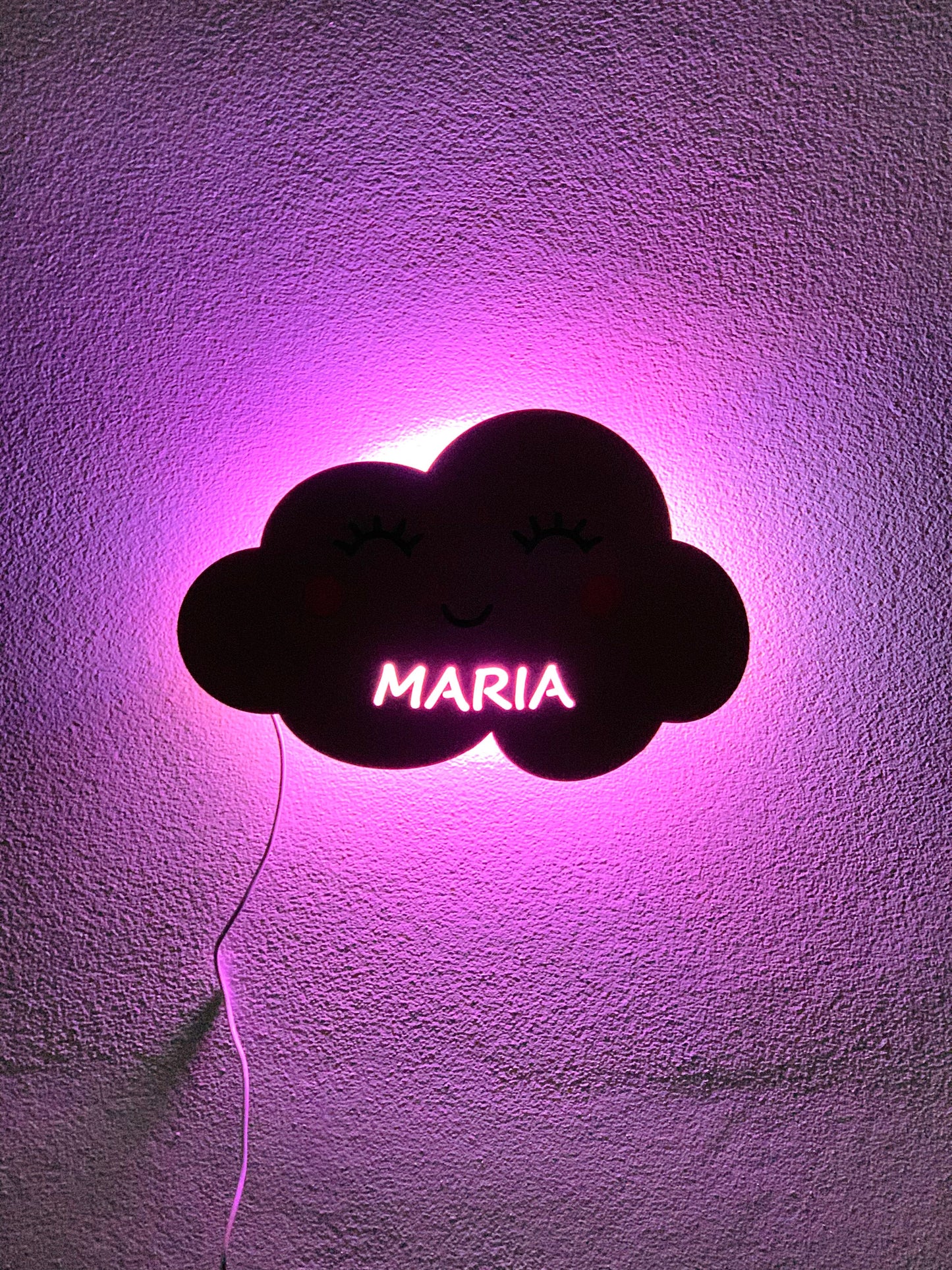 Cloud Night Light Personalized Wood Lamp Nursery Light Wall Decor Kids Room LED Lamp New Baby Shower Gift, Cloud Wall Lamp for Baby's Room