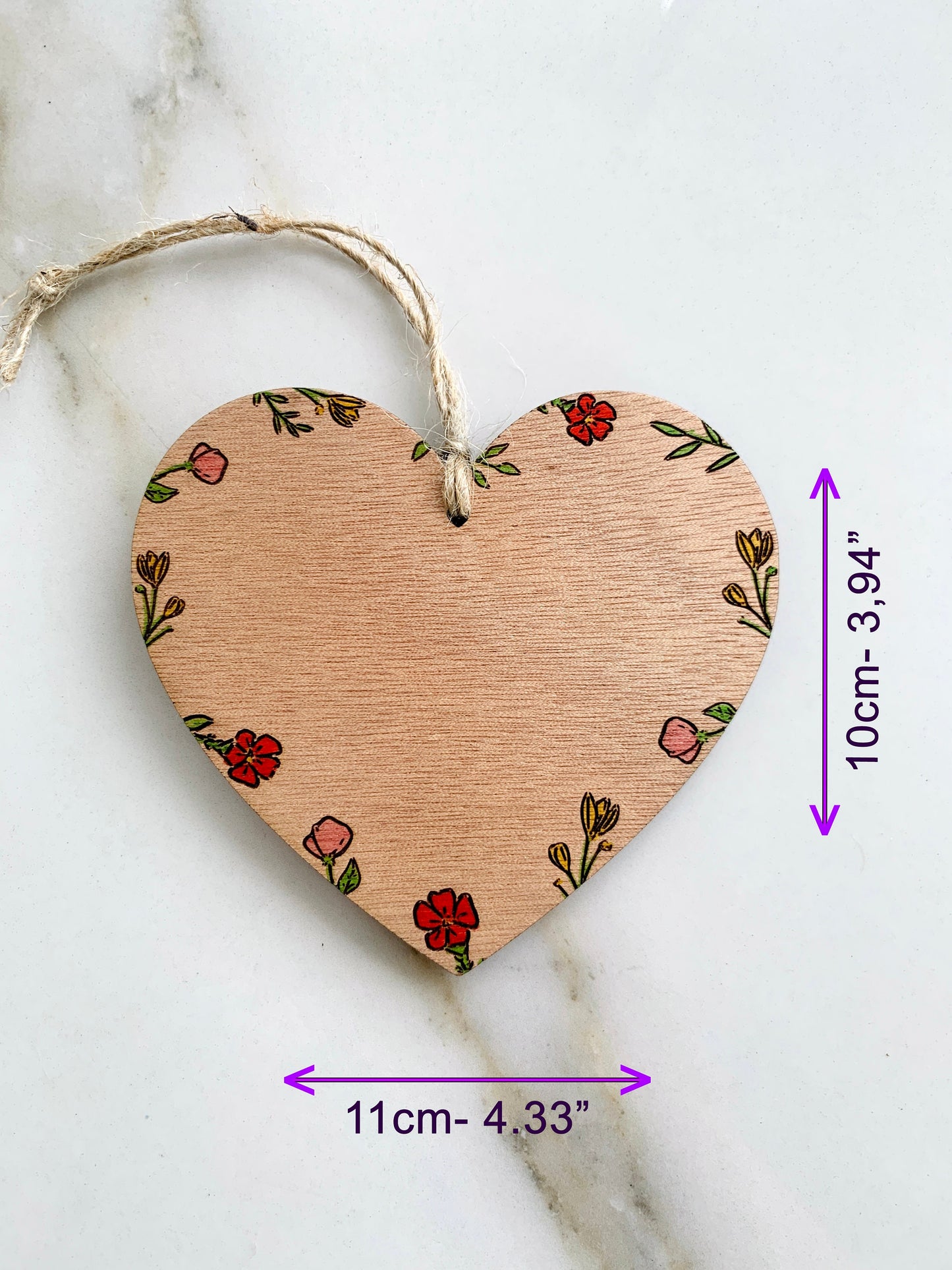 Sister In Law Gift Hanging Wood Heart Sign Handmade Floral Engraved I May Not Choose You But I'm Happy I Met U Sentimental Keepsake Gift