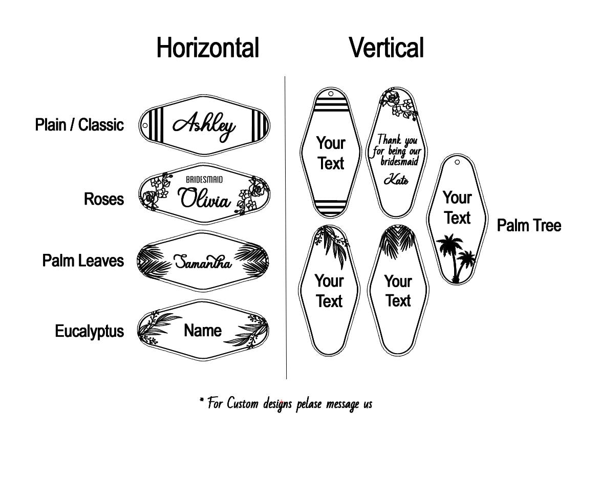 Llavero retro de motel, llavero personalizado para damas de honor, llavero de madera grabado, recuerdo de boda, llavero con logo de motel personalizado, regalos para la novia y sus amigos.