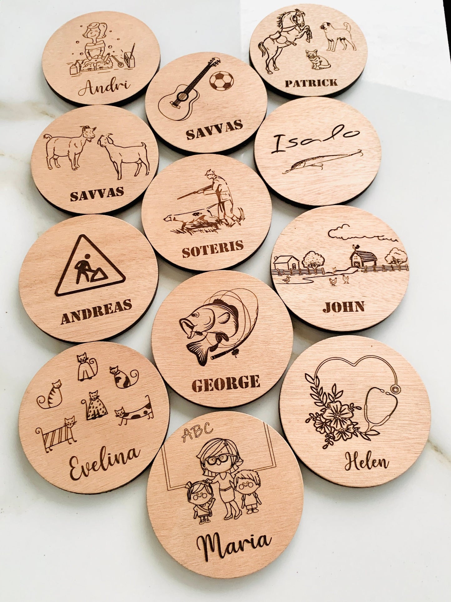 Personalized Wooden Teacher Coaster: Engraved Appreciation Gift, Thank You Special Teacher gift