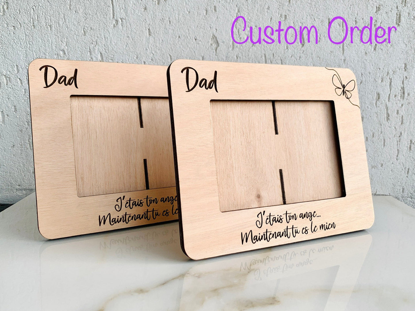 Engraved Memorial Photo Frame: Personalized Wood Keepsake (4x6 or 5x7)