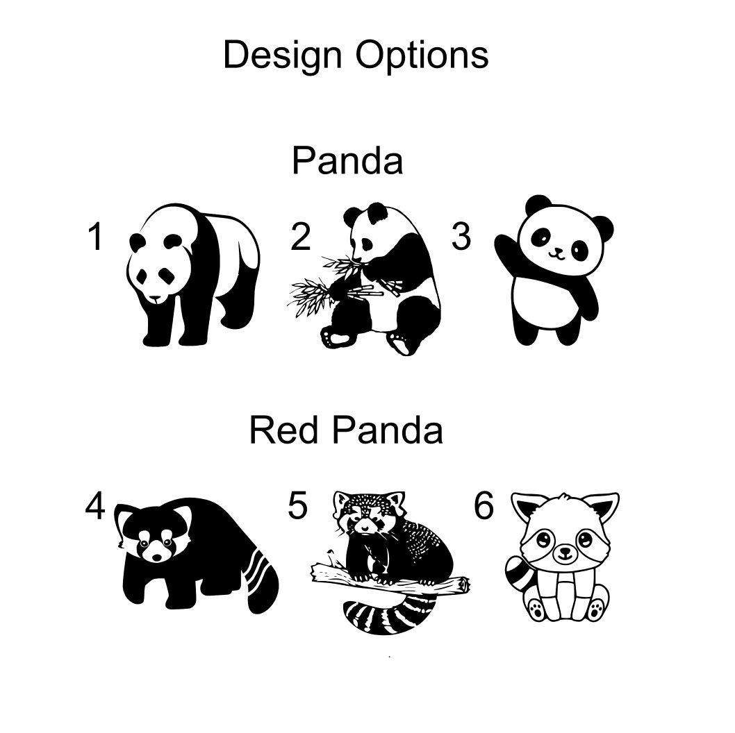 Personalized Red Panda Engraved Wooden Notebook: Custom Kids Sketchbook