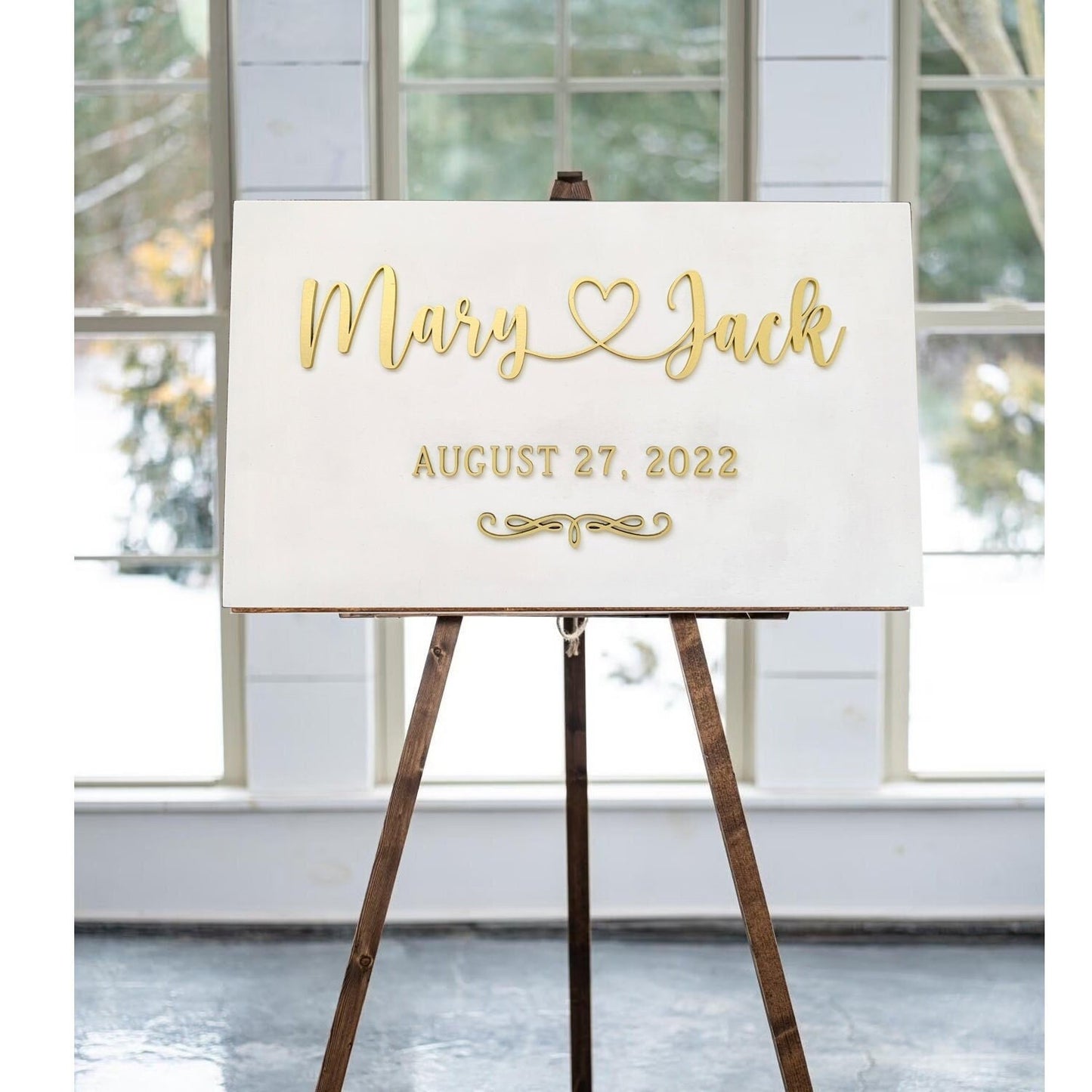 Personalized 3D Wood Wedding Welcome Sign: Rustic Couple Names