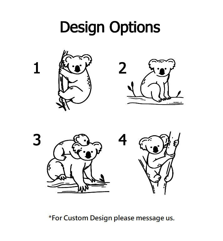 Personalized Koala Bear Wooden Notebook: Engraved Kids Sketchbook