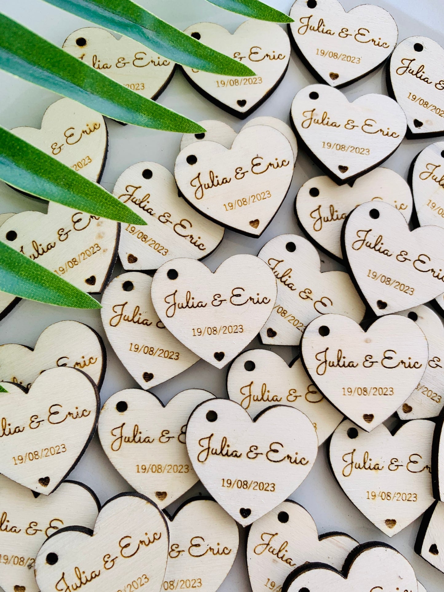 Wedding Favor Wood Tags Personalised, Wedding Heart Tags, Thank You Wedding Favor, Bridal Shower Tags, Couples names With Love Favor Tags