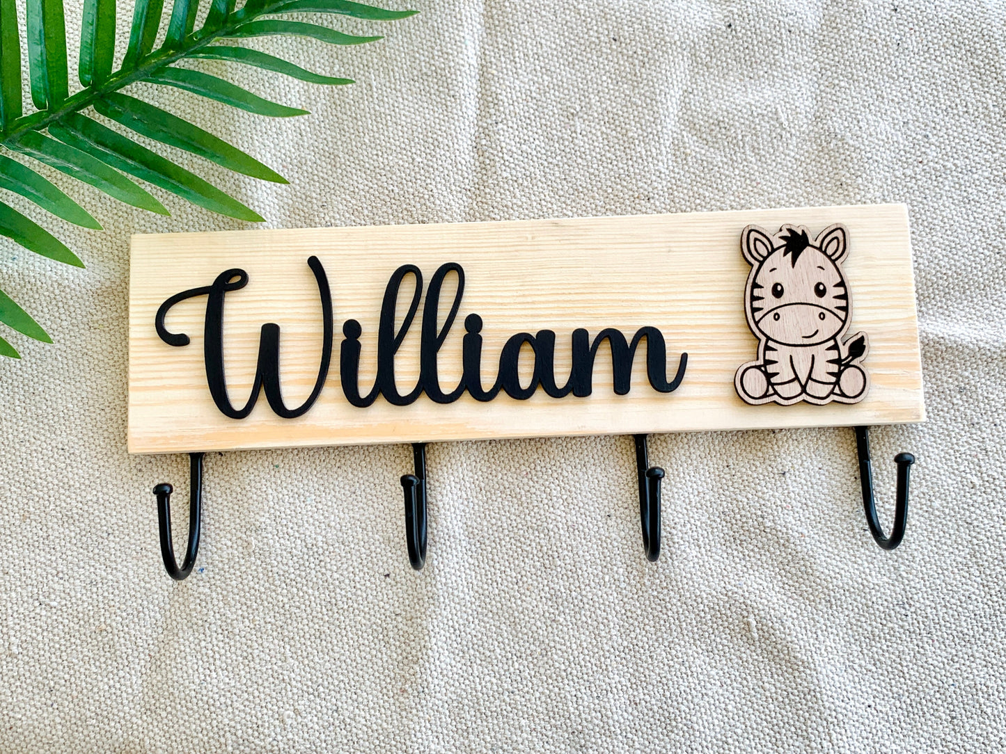 Nursery Children's Wardrobe, Personalized Children's Wall Hanger, Baby Room Wooden Wall Organizer, Kids Room Hooks Rack, Kids Coat Hanger