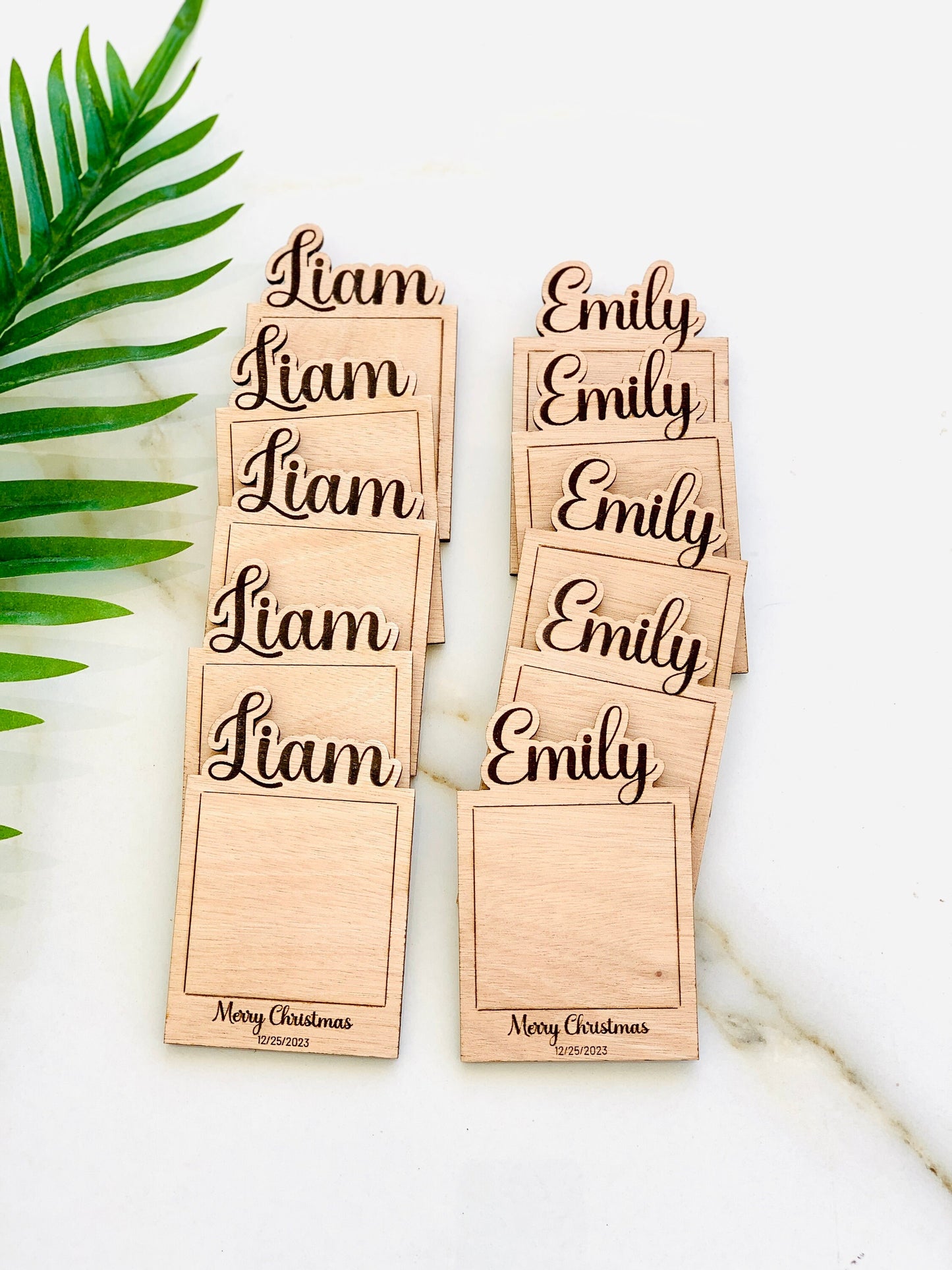 Engraved Magnetic Mini Photo Frame: Wedding, Christening, Baptism Birthday, Baby Shower Favors