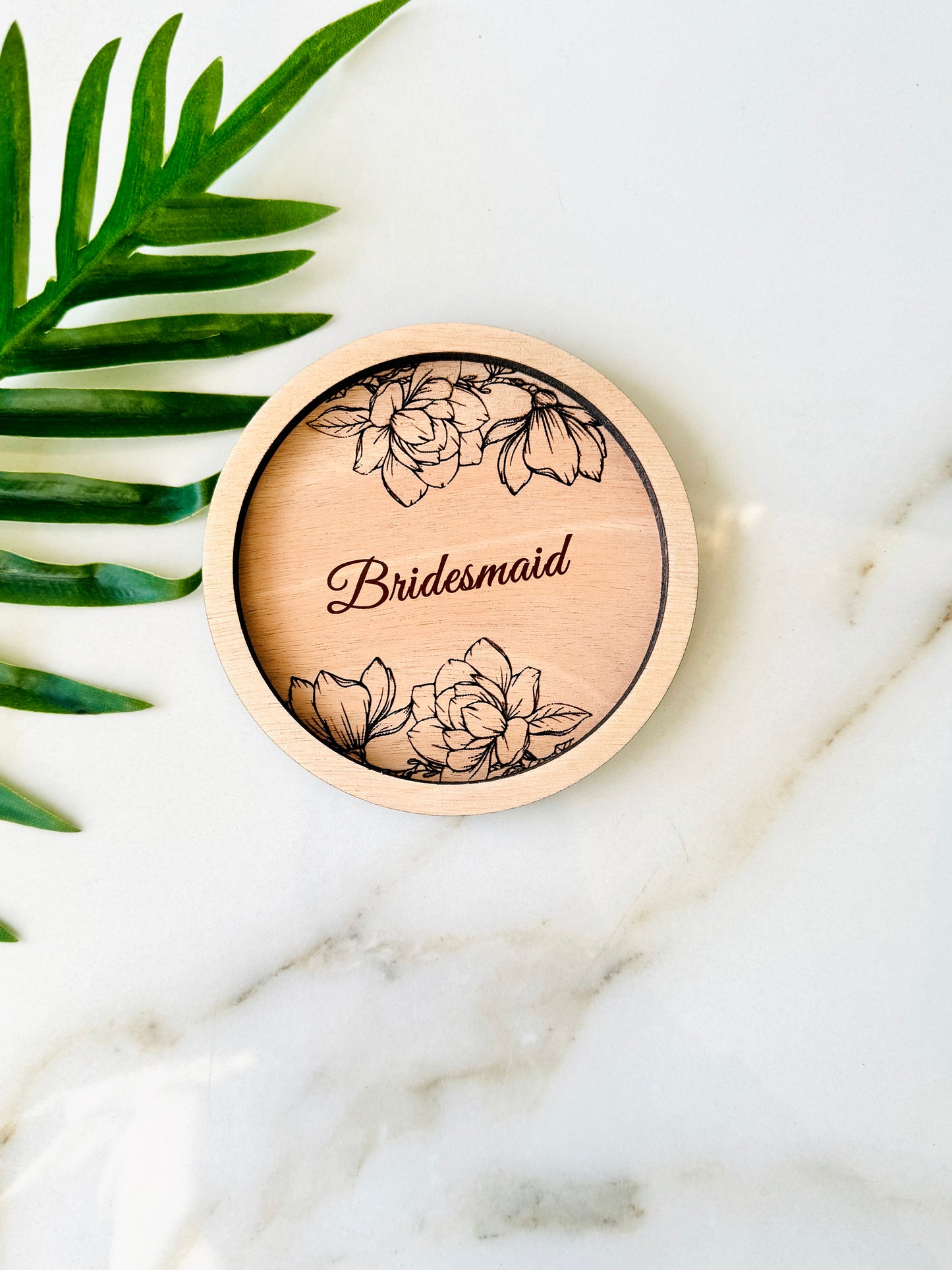 Personalized Wooden Ring Dish for Bridesmaid Gift, Engagement Gift, Trinket Dish, Bridal shower gift for her, Date and Initials Wedding Gift