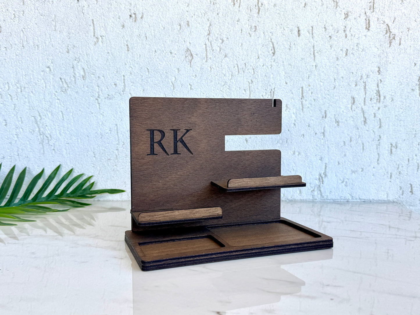 EDC Dock Station for Men Personalized Wireless Charging Valet Tray Desk Organizer Nightstand Phone Holder Husband Birthday Gift Boyfriend
