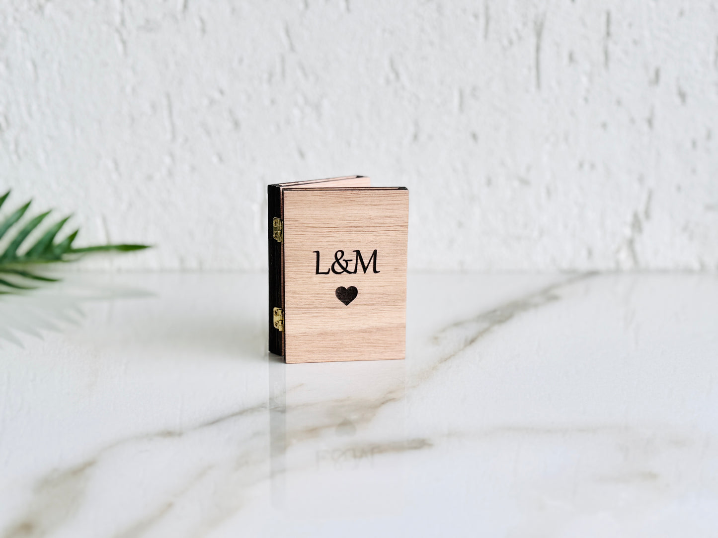 Engraved Wood Double Photo Frame: Personalized Polaroid Instax Picture Frame