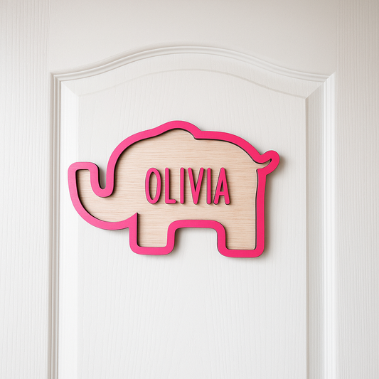 Jungle Safari Animals Name Sign Elephant