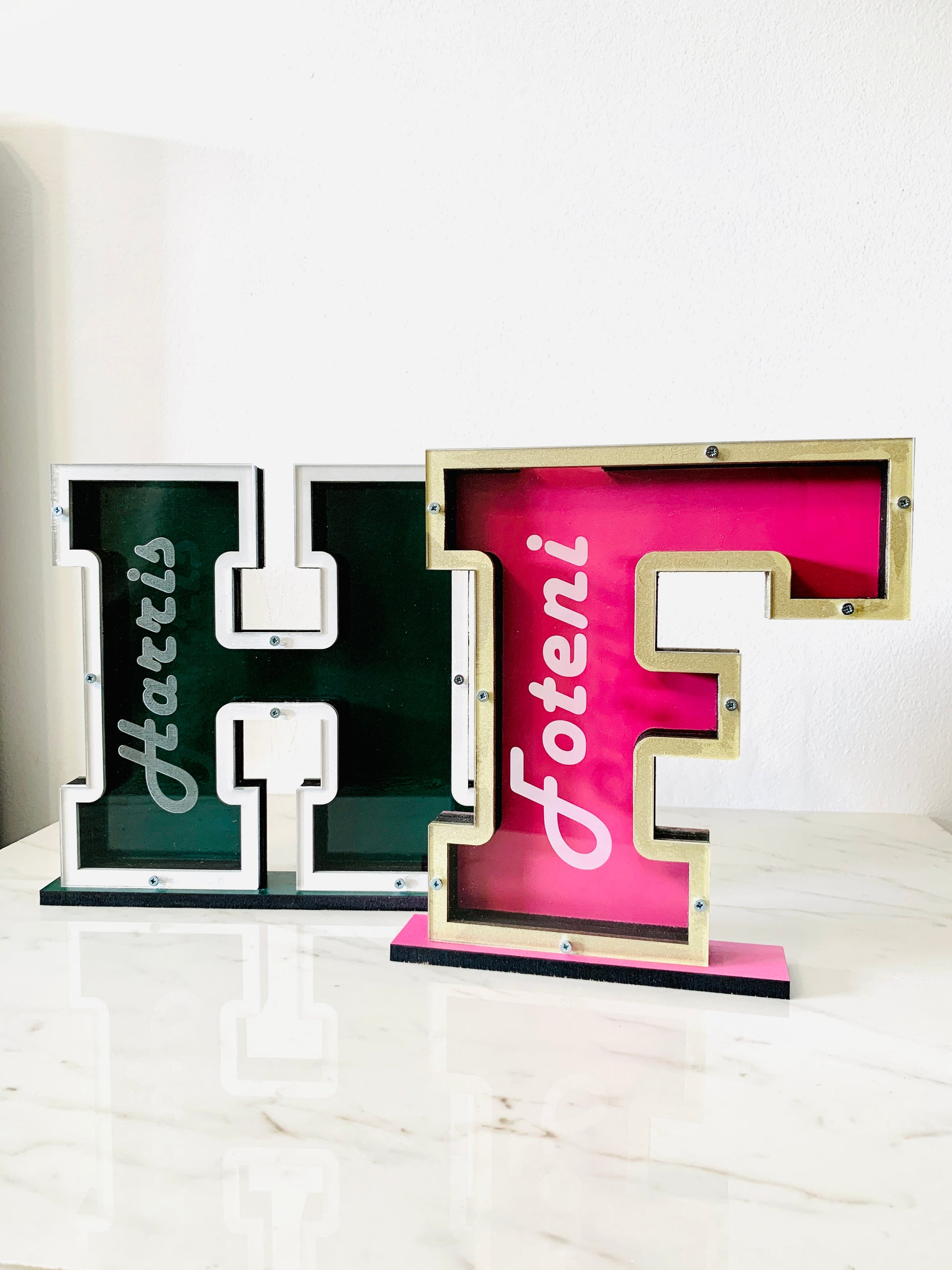 Personalized Initial Piggy Bank Wood Initial Letter Money Box, Name Nursery Decor
