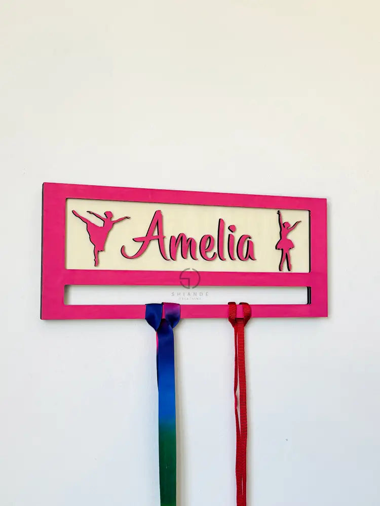 Dance Medal Display Personalized – Custom Dancing Medal Holder Rack | Medal Hanger for Dancers Ballet Jazz Hip-Hop