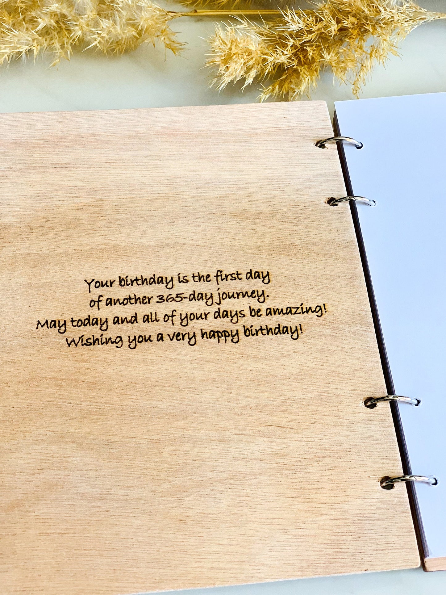 Personalized Cat Wood Notebook: Engraved Journal, A5/A6/A4