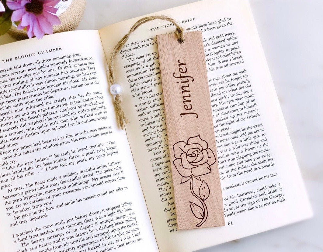 Bulk Bridesmaids Gifts Personalized Bookmarks, Bookmarks for Student Gifts, Team Bride Tribe Hen Party Gifts, Wood Engraved Name Bookmark