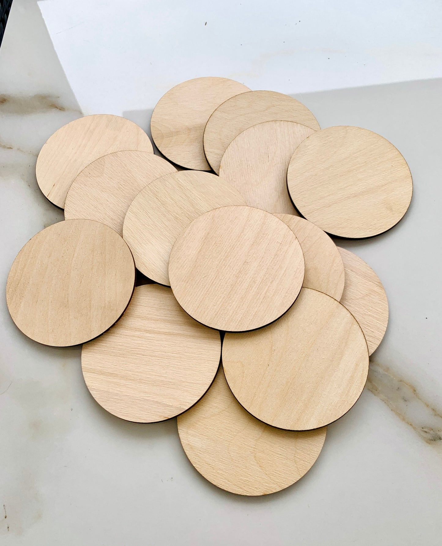 Wood Circle Disks, Large & Small, DIY Round Blank Coasters in Bulk, Round Unfinished Wood Cutouts For Crafting Unfinished Wood to decorate