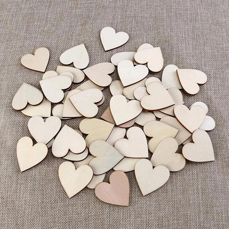 Blank Wood Heart Cutouts: DIY Craft Shapes, Ornaments & Decor