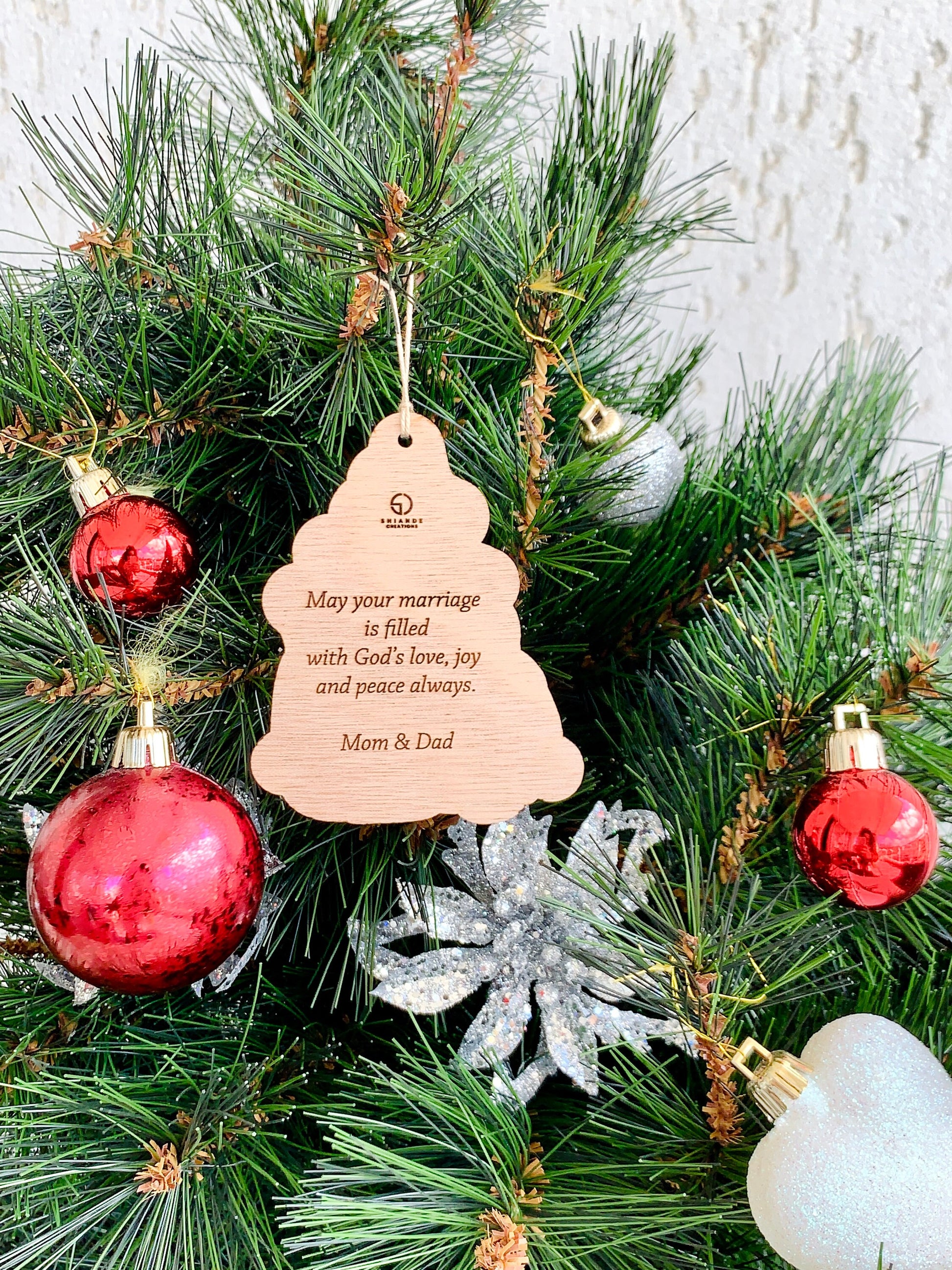 Panda Bear Couple Ornament Personalized, Panda Tags, Couple Names Ornament Our First Christmas Panda Ornament, Custom Engraved Wood Ornament