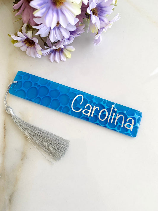 Ocean Resin Bookmark Personalized Custom Name Bookmark Book Lover Gift Personalised Bridesmaids gift Blue Beach Resin Bookmark Gift