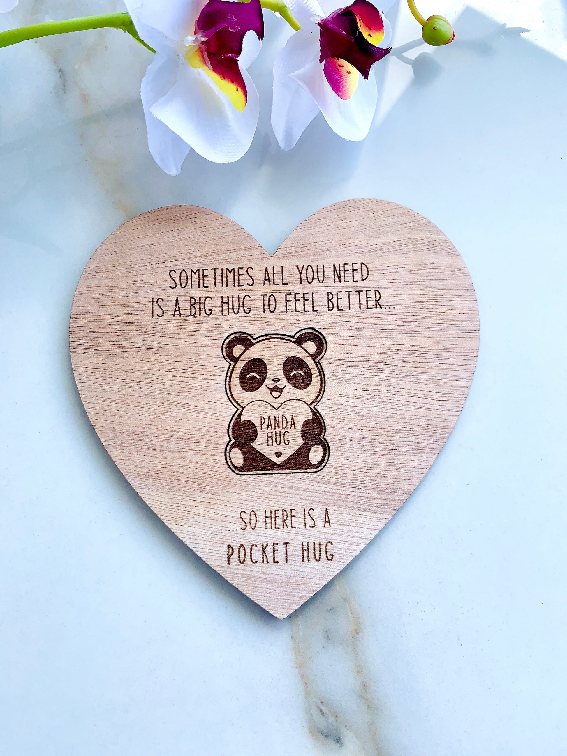 Panda Bear Pocket Hug Token, Send a Hug Gift, Thinking of You Gift, Pick me Up Gift Missing You, Isolation Travel Distance Pocket Hug