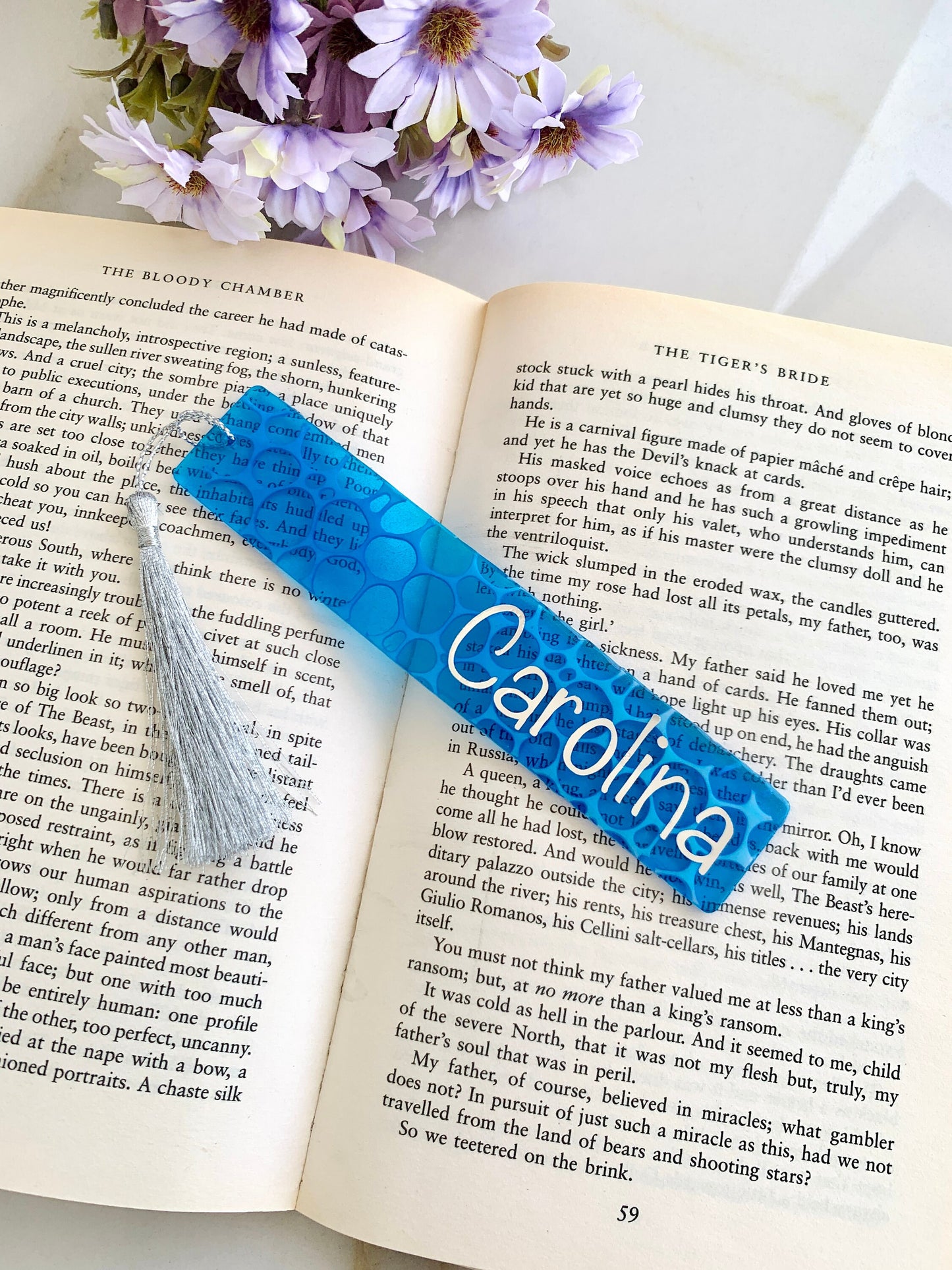 Ocean Resin Bookmark Personalized Custom Name Bookmark Book Lover Gift Personalised Bridesmaids gift Blue Beach Resin Bookmark Gift