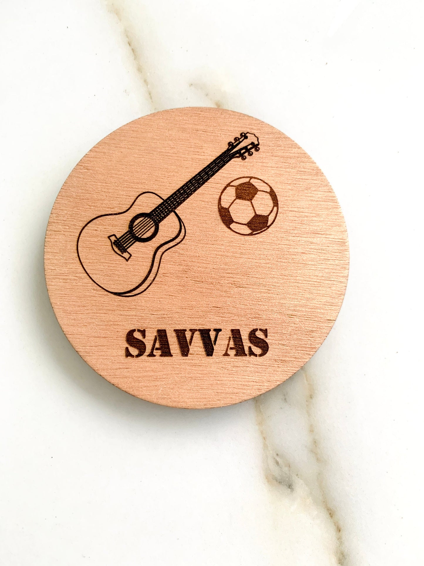 Name Music Wood Coaster Personalized, Family Names Coasters, Hobby Profession Gift, Custom Engraved Wood Coasters, Mothers BirthDay Family Gift