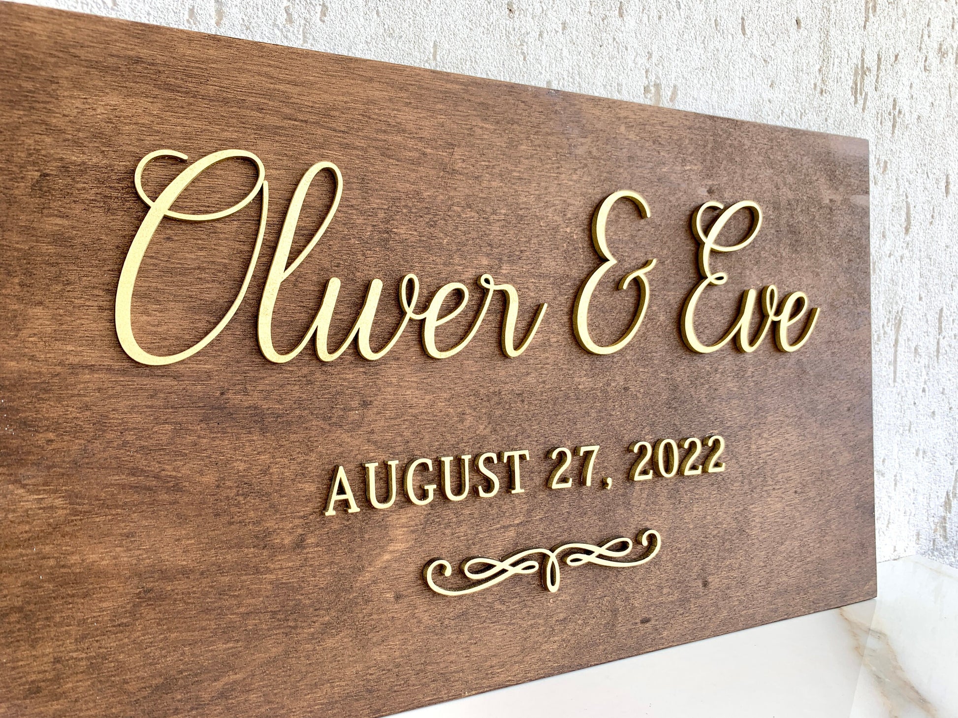 Wood Wedding Welcome Sign, Couples Names Wedding Sign, Personalized Rustic Wood Wedding Sign, 3D Wedding Sign, Last Name Wedding Easel Sign, Family Name Wedding Sign, Wedding Decor Board