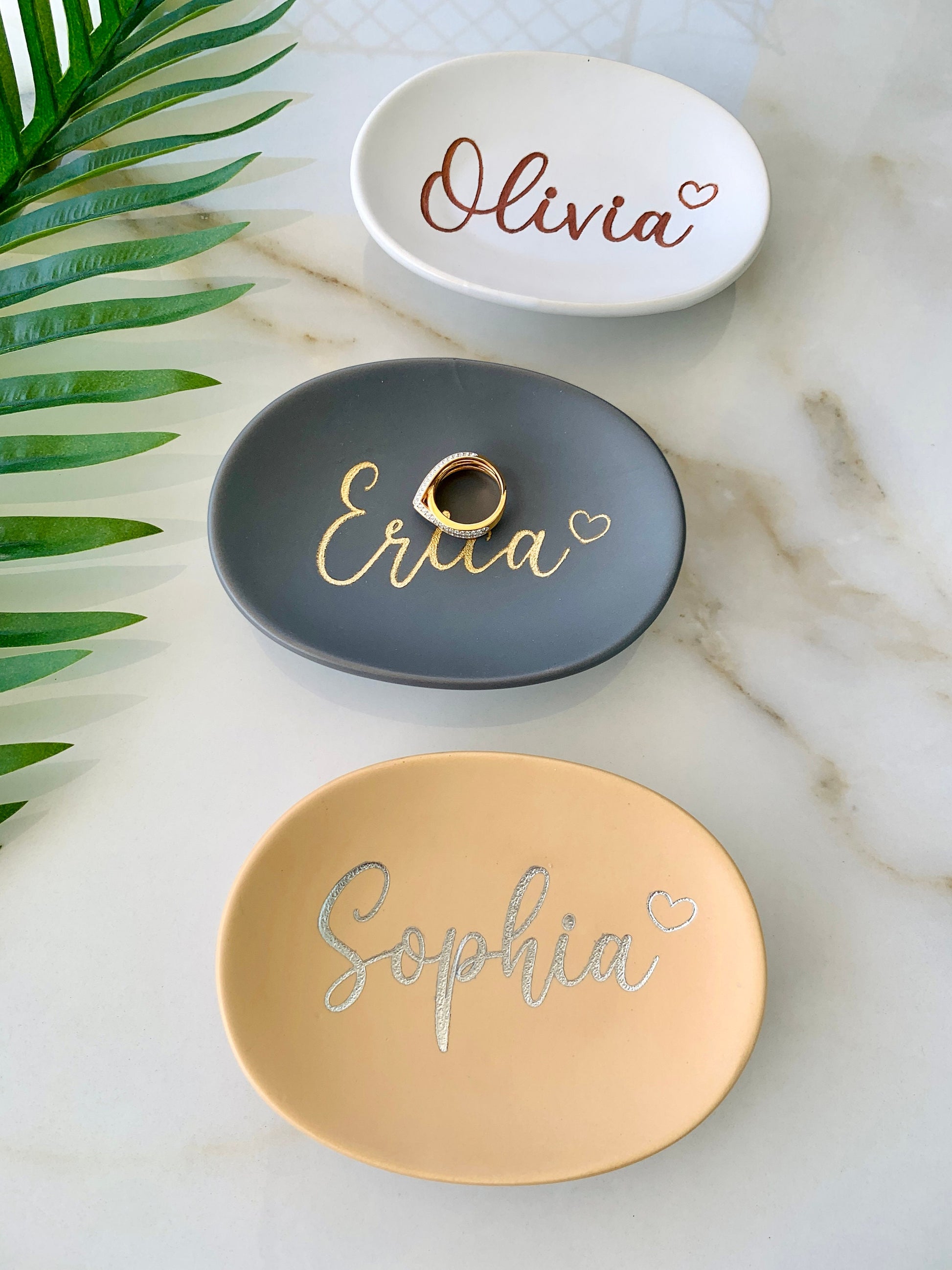 Personalized jewelry dish bridesmaid gift ring dish personalized gift for her Engraved trinket dish bridesmaids wedding gifts ring dish