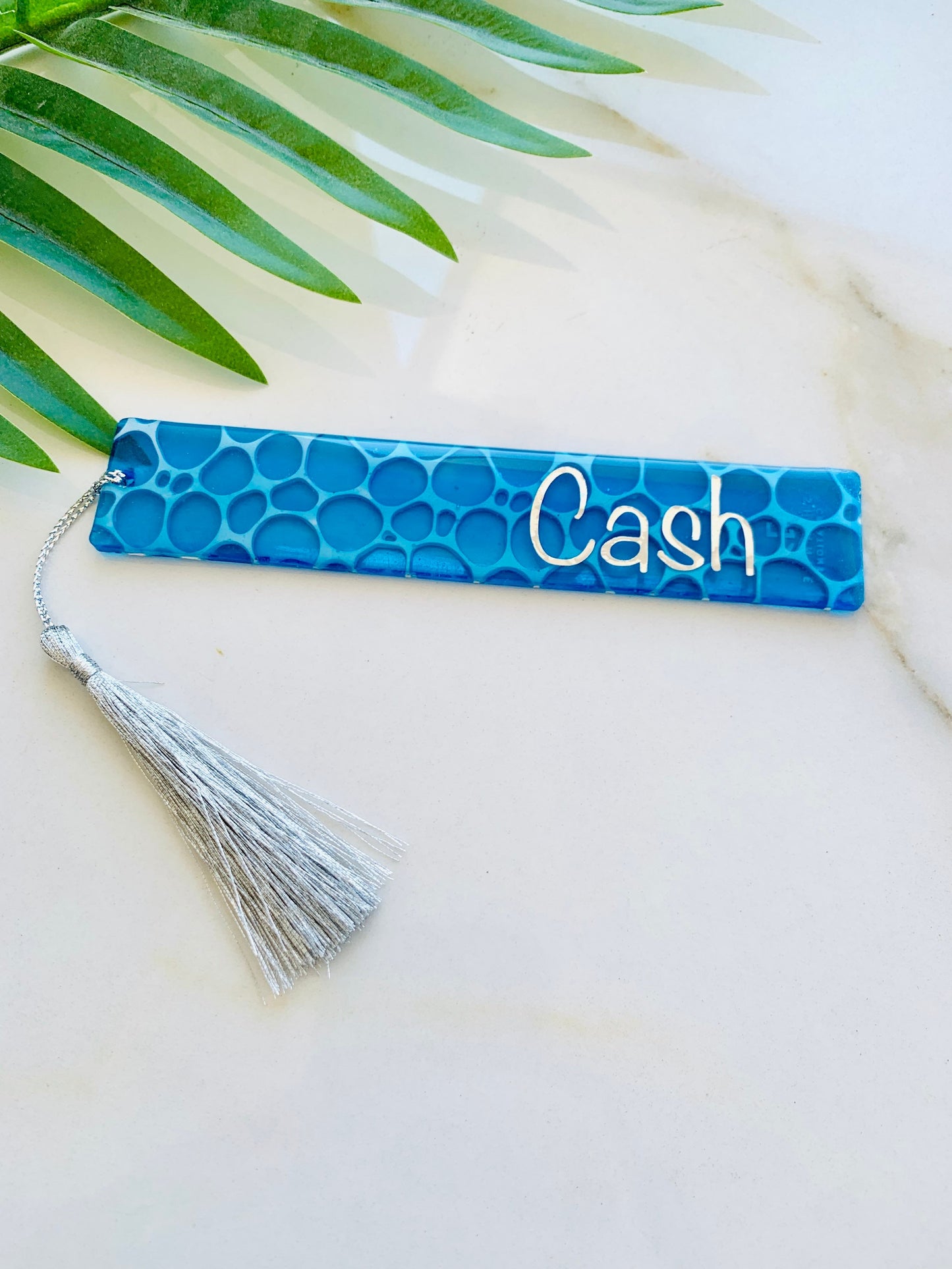 Ocean Resin Bookmark Personalized Custom Name Bookmark Book Lover Gift Personalised Bridesmaids gift Blue Beach Resin Bookmark Gift