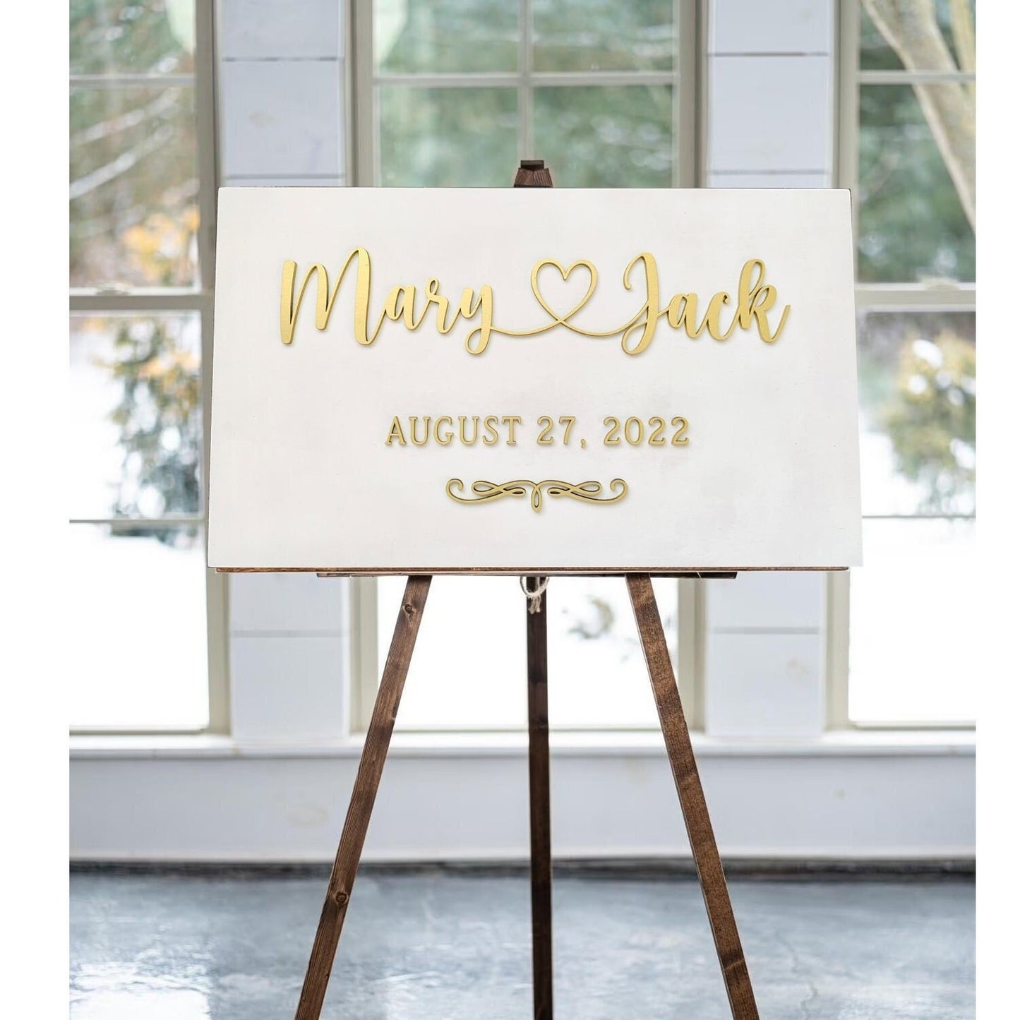 Easel Wedding Welcome Wood Sign Board, Couples Names Wedding Sign, Personalized Rustic Wedding Sign, 3D Wedding Sign, Last Name Wedding Sign