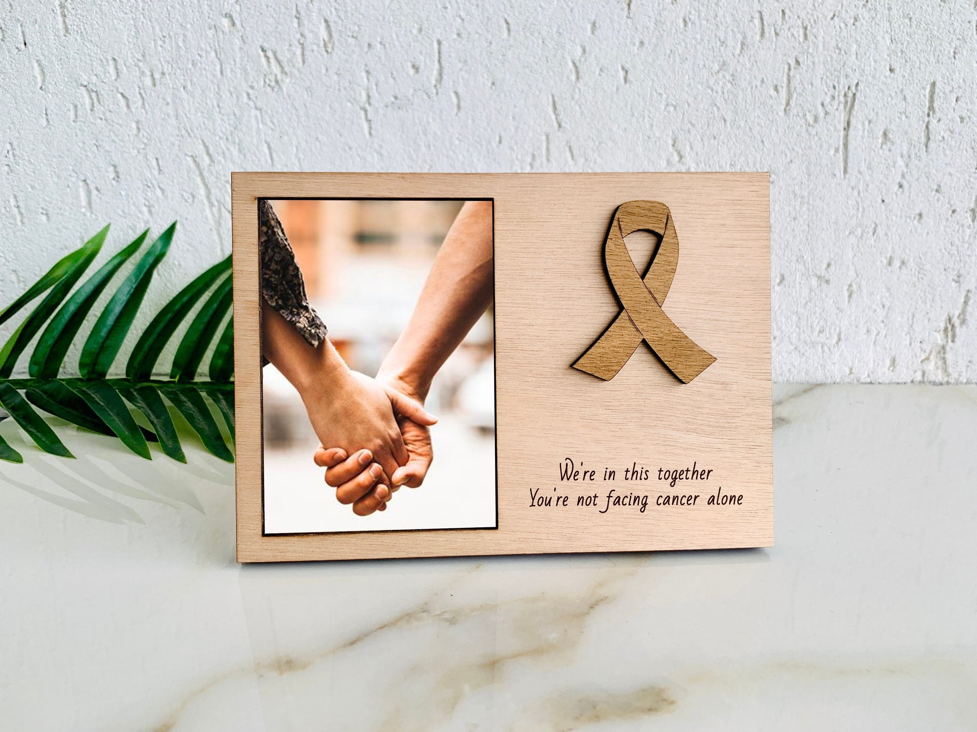 Cancer Support Gift Picture Frame Personalized, Cancer Care Gift, Breast Cancer Gift, Cancer Survivor Gift, Fuck Cancer Engraved Photo Frame