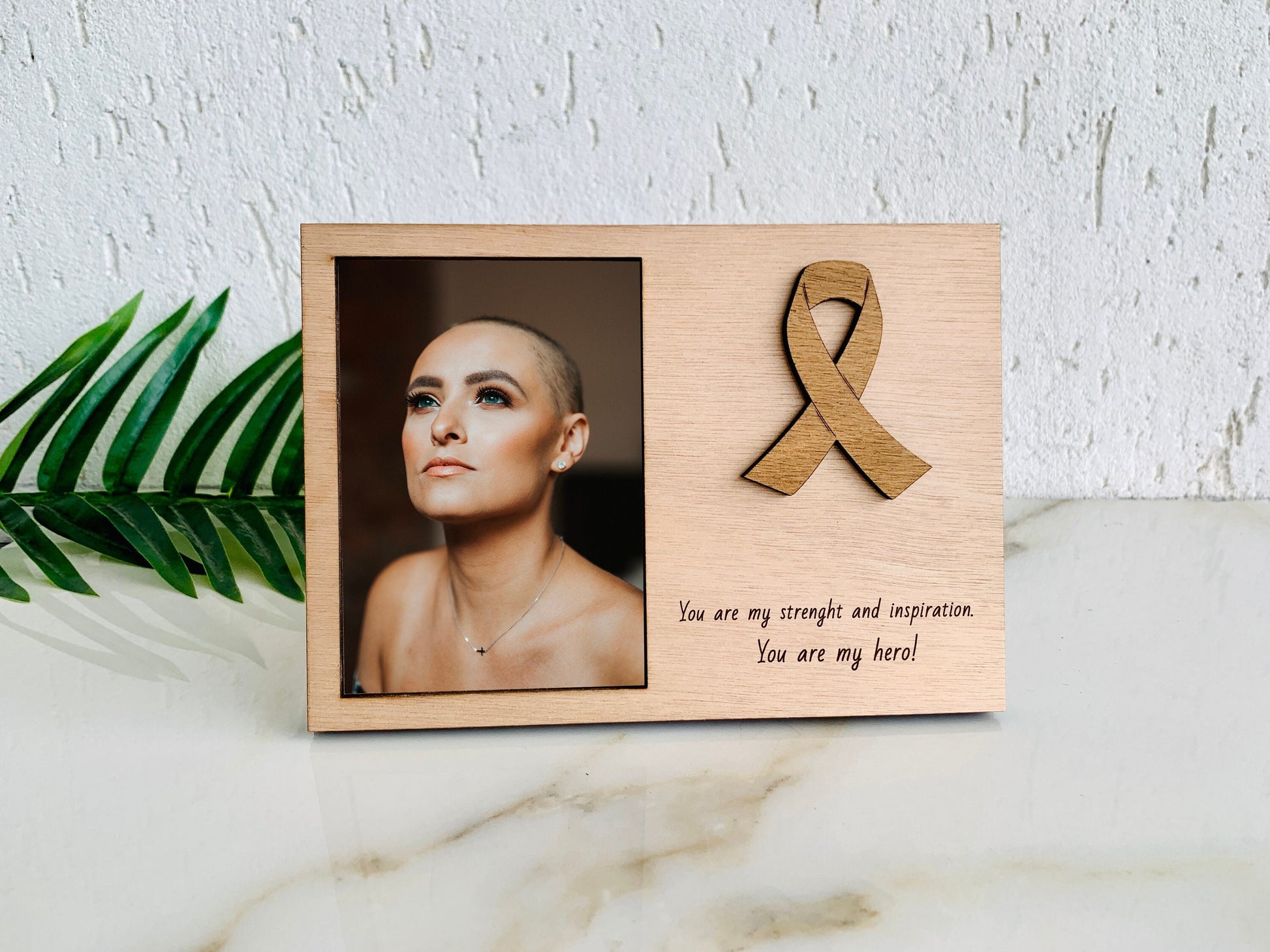 Cancer Support Gift Picture Frame Personalized, Cancer Care Gift, Breast Cancer Gift, Cancer Survivor Gift, Fuck Cancer Engraved Photo Frame