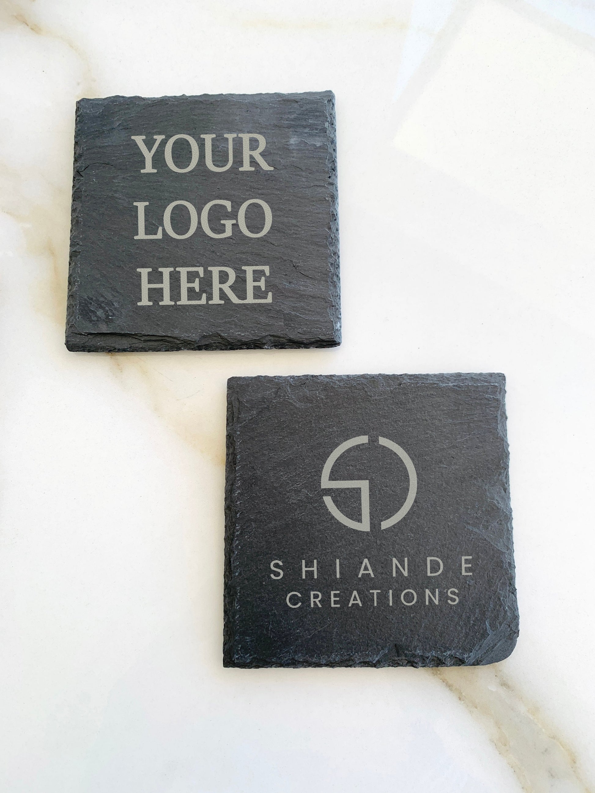 Custom Slate Logo Coasters, Custom Coasters With Logo, Corporate Gifts for Clients, Unique Gifts For Employees, Holiday Logo Corporate Gifts