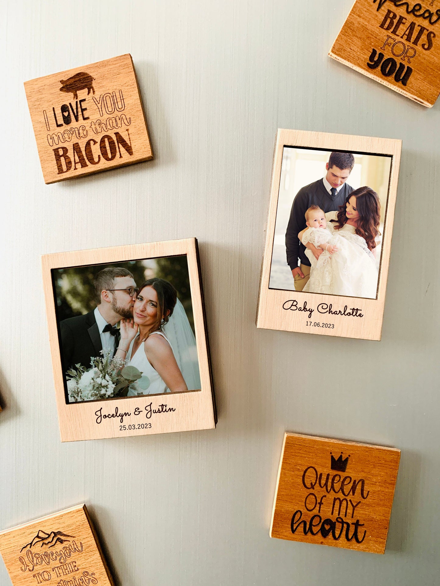 Magnetic Mini Photo Frame Favors, Instax Wedding Photo Frame Baptism Photo Frame Engagement Picture Frame Bridal Shower Engraved Photo Frame