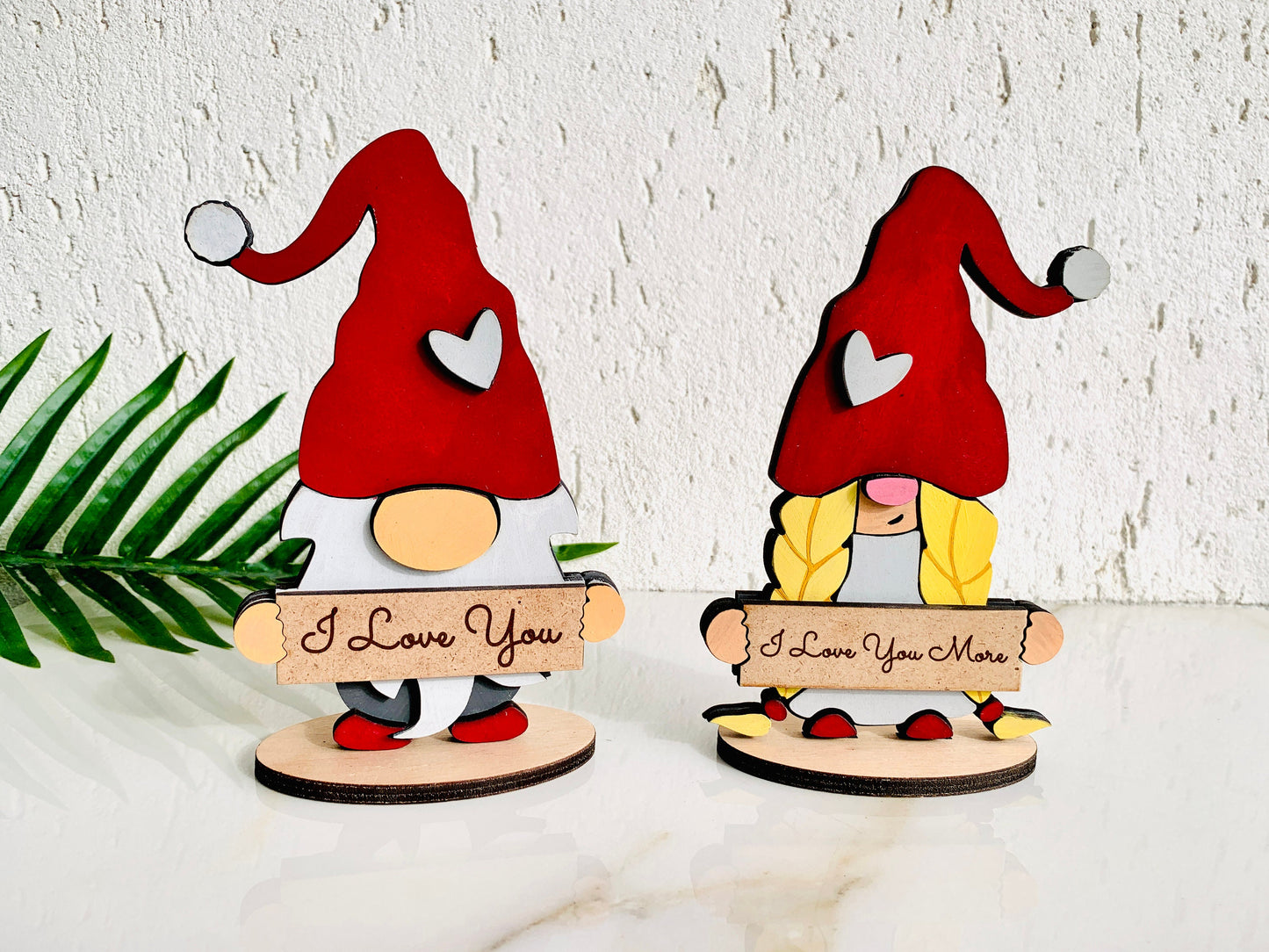 Custom Gnomes Couple Personalized, Christmas Gnomes Name Place Settings, Freestanding Valentines Gnomes, Table Wooden Gonks, Name Gnomes Figurines