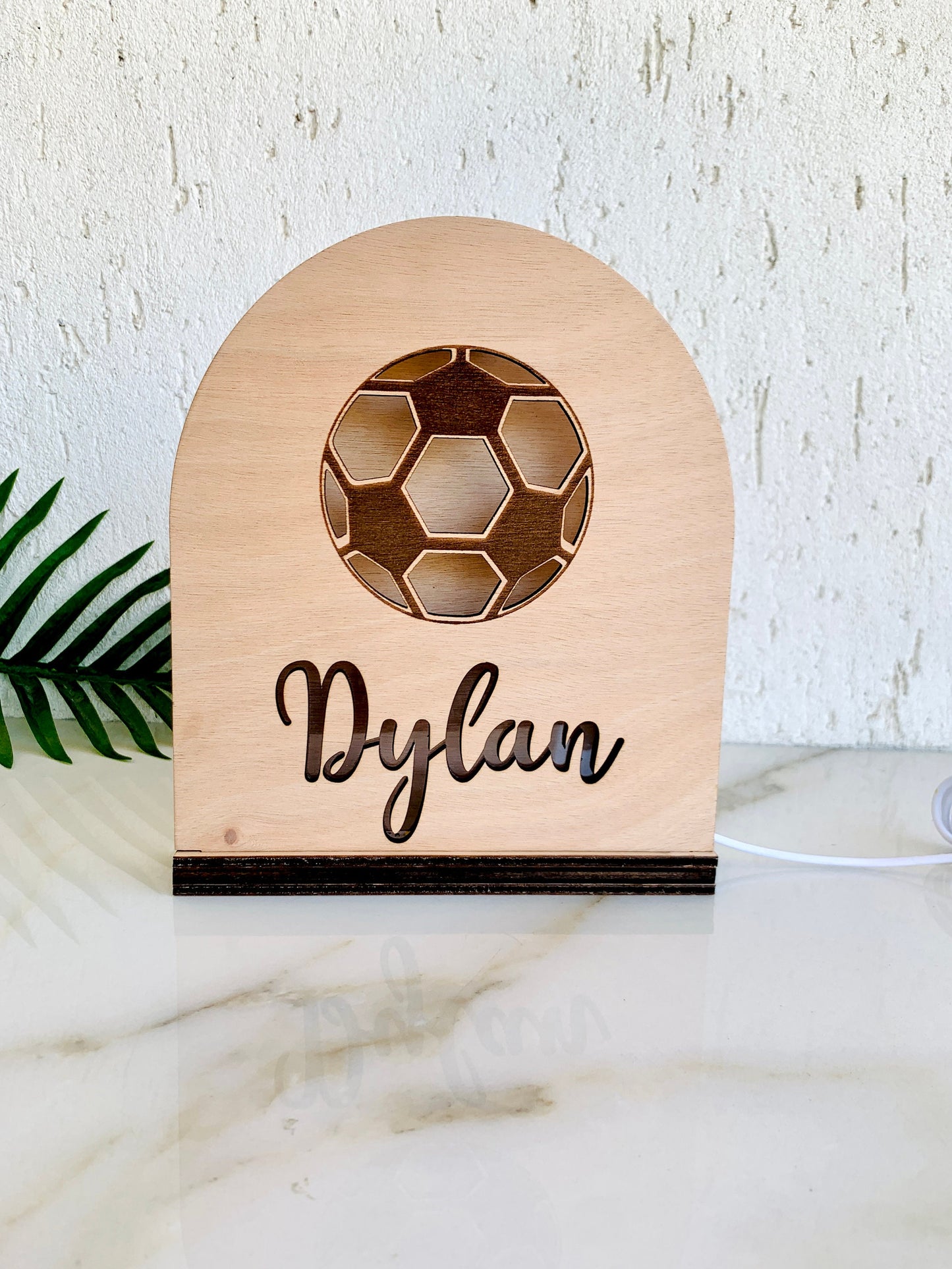 Personalized Soccer Team Coach&#39;s Gift, Football Name Lamp, Thanks For A Great Season Award, Boys&#39; Bedside LED Nightlight, Boys Room Decor