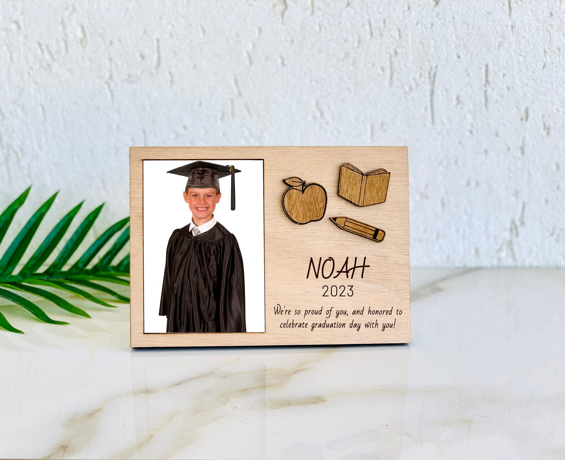 Graduation Picture Frame Personalized, College Graduation Gifts For Her High School, Custom Wooden Engraved Laser Cut Photo Frame