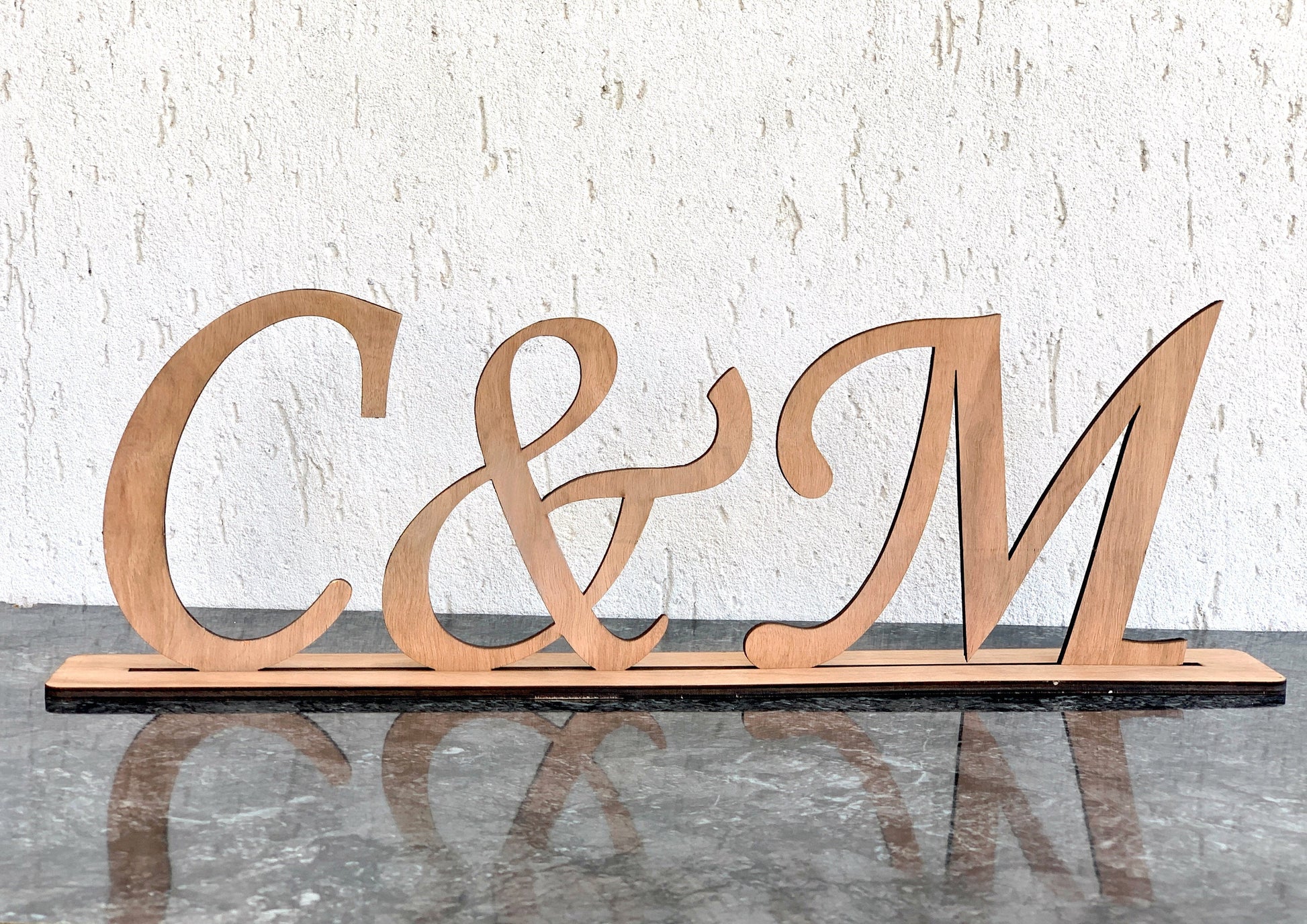 Wedding Large Initials Letters, Wooden Couple’s Initials Wedding Table Decor, 18cm-7” Tall, Anniversary Décor, Big Wood Monograms