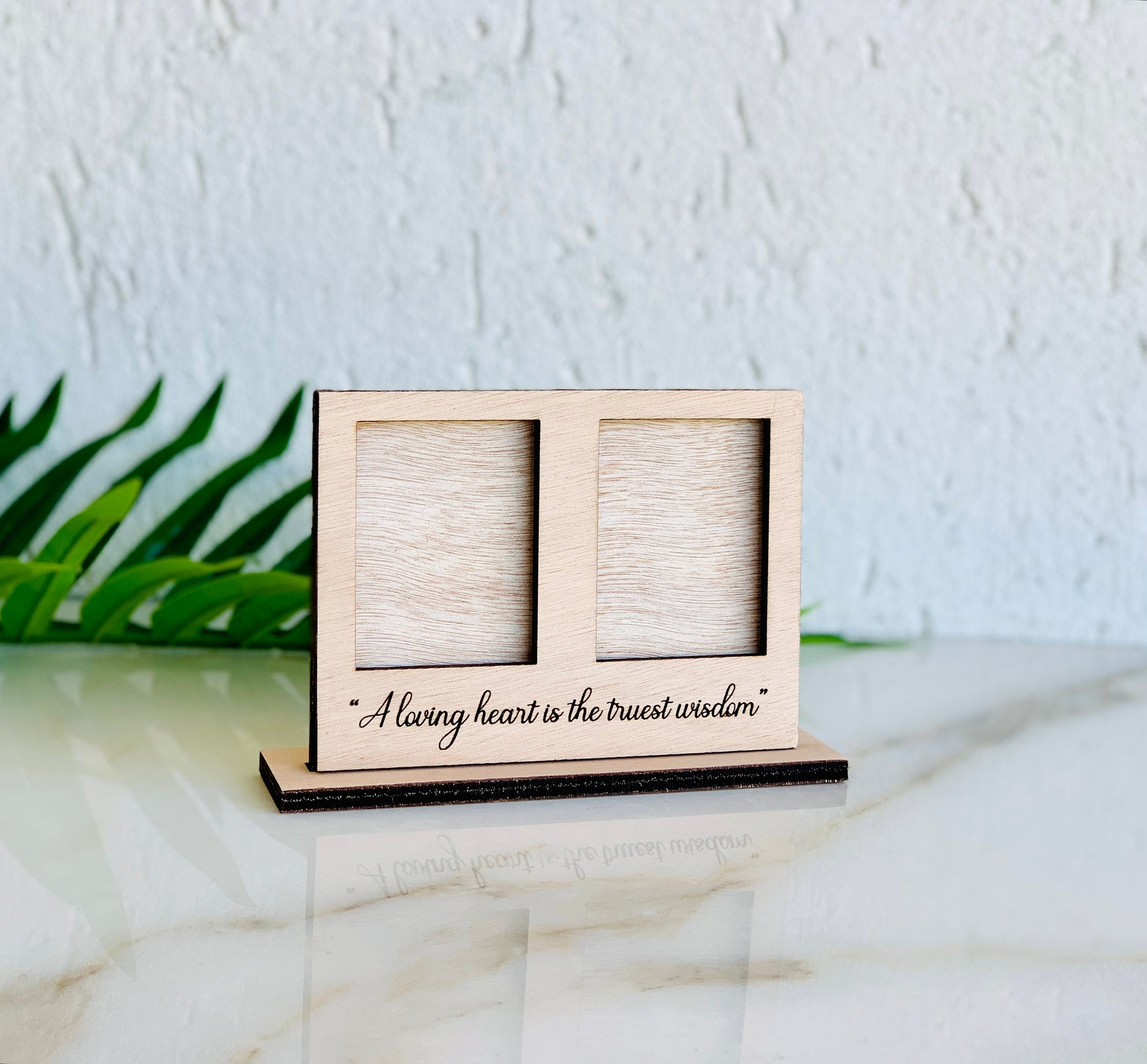 Mini Instax Photo Frames, Wooden Double & Trible Freestanding Polaroid Picture Frames, Custom Engraved Mini Picture Frame, Tiny Wood Frame