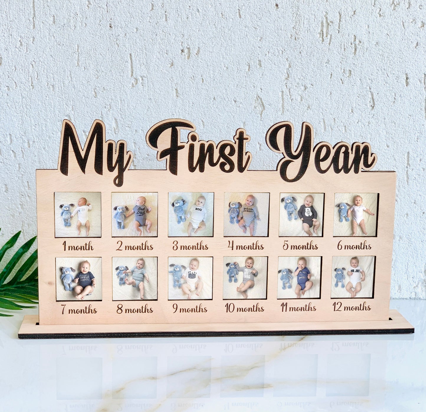 My First Year Frame, Baby Milestone Board, Baby First Year Photo Album, Baby First Week Photo Frame Personalized Baby Wooden Frame, Newborn Photo Frame, Baby Growth Journey