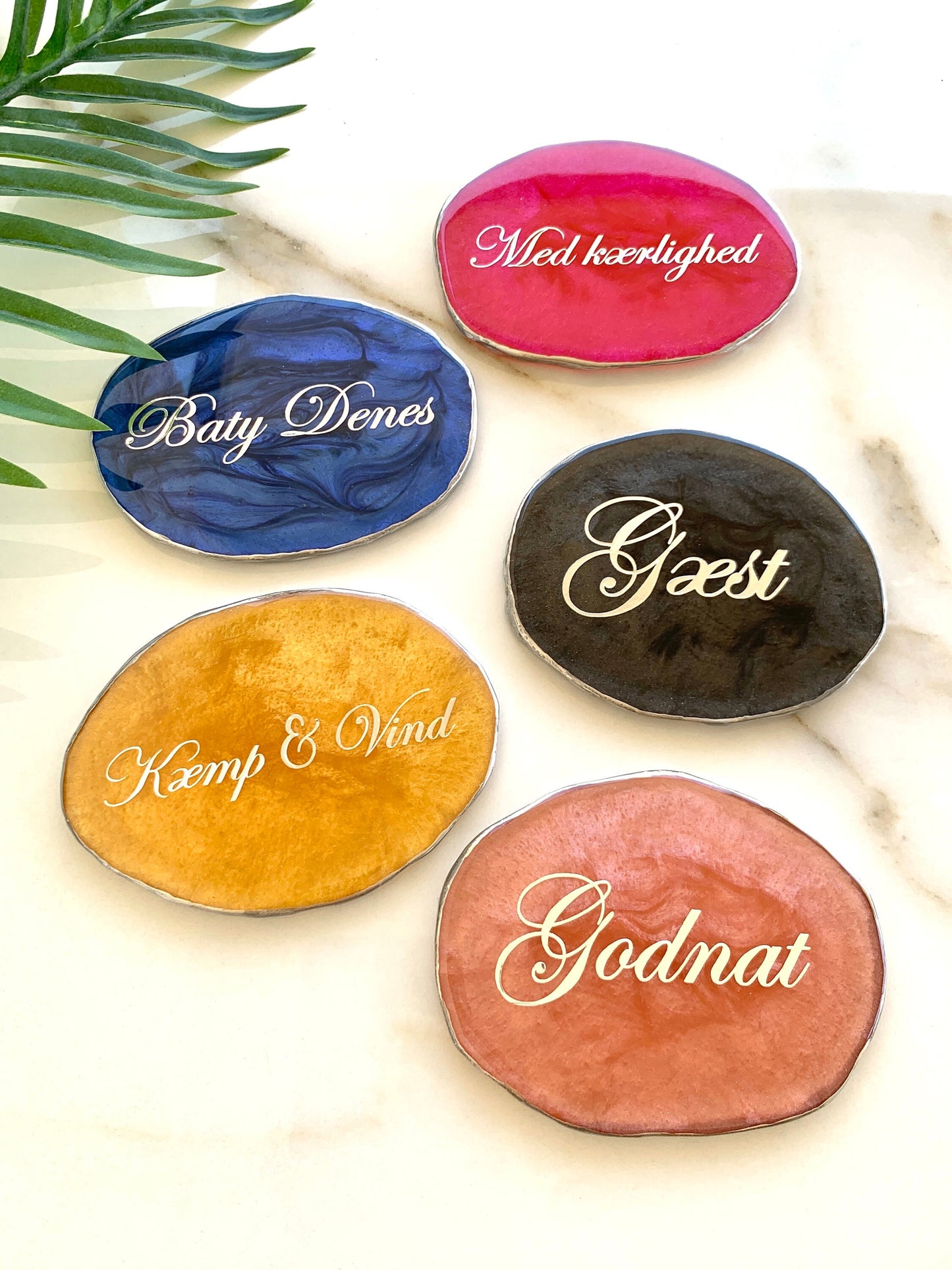 Personalized Resin Coasters Name Resin Coasters Initial Resin Agate Coasters Bridesmaids gifts, Place settings, Thank you gifts