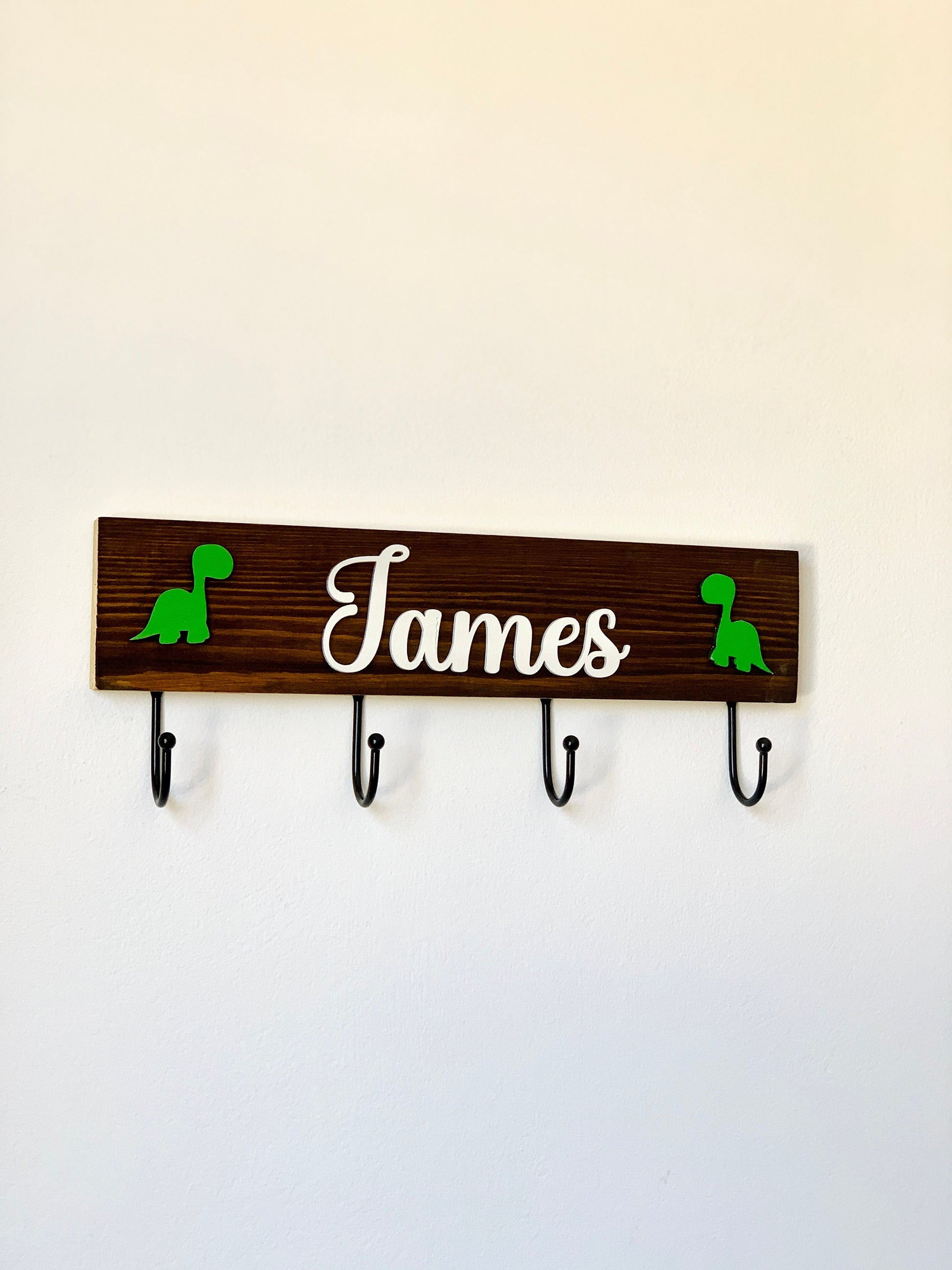 Children&#39;s Wall Hanger, Personalized Nursery Children Wardrobe, Baby Room Wooden Wall Organizer, Kids Room Hooks Rack, Kids Coat Hanger