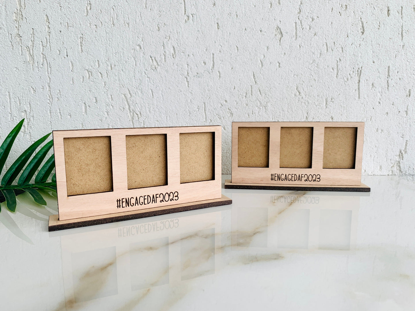 Mini Instax Photo Frames, Wooden Double & Trible Freestanding Polaroid Picture Frames, Custom Engraved Mini Picture Frame, Tiny Wood Frame