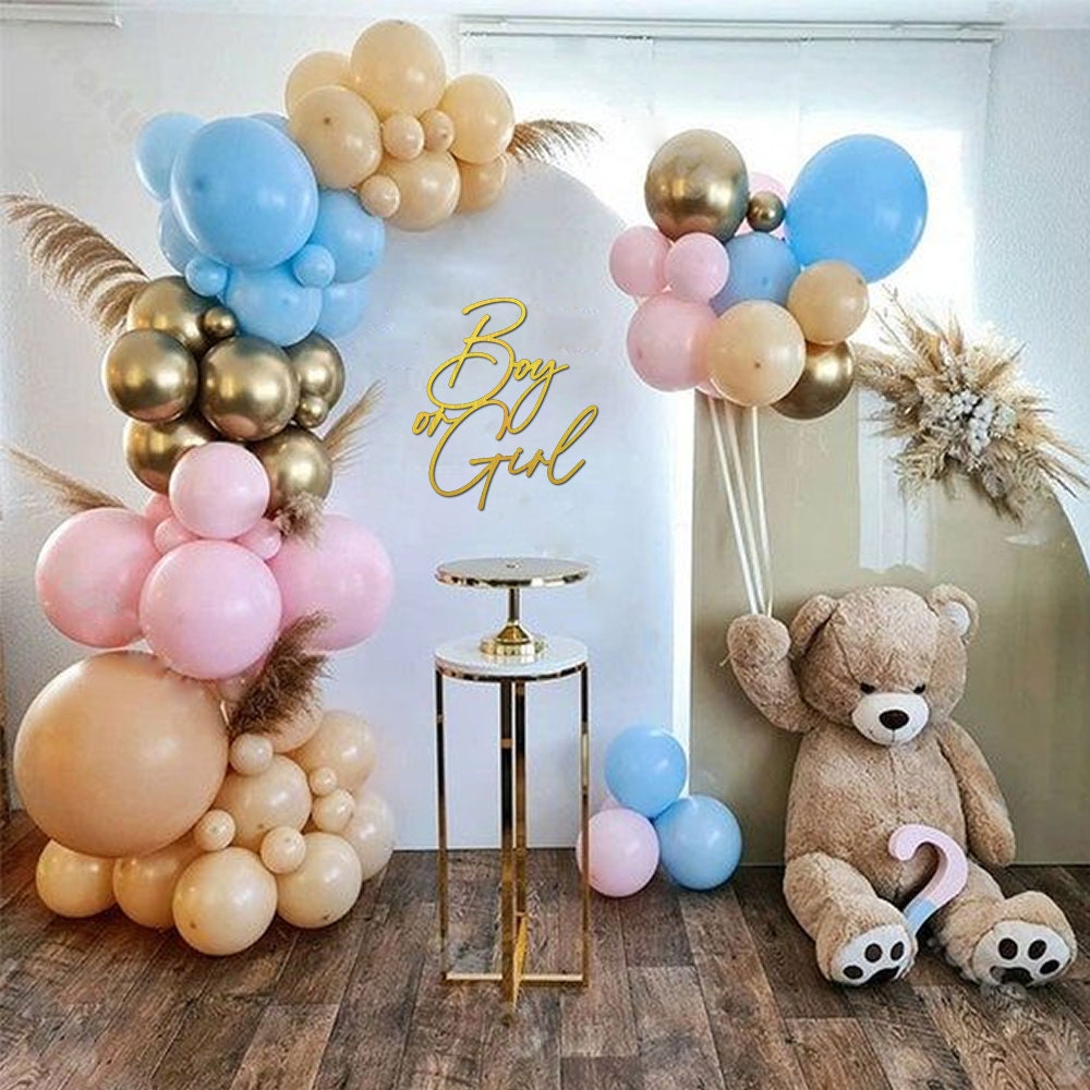 Boy or Girl Sign Baby Shower Gender Reveal Sign, Baby Party Backdrop Decor, Baby Gender Wood Sign, Baby Party Sign, New Baby Nursery Sign