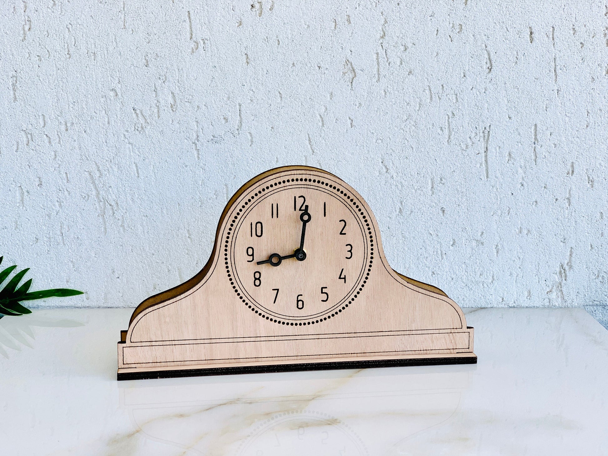 Wood Mantel Clock Modern, Vintage Antique Desk Clock, Office Table Clock, Retro Clock Fireplace Clock, kitchen Minimal Mantel Clock Engraved