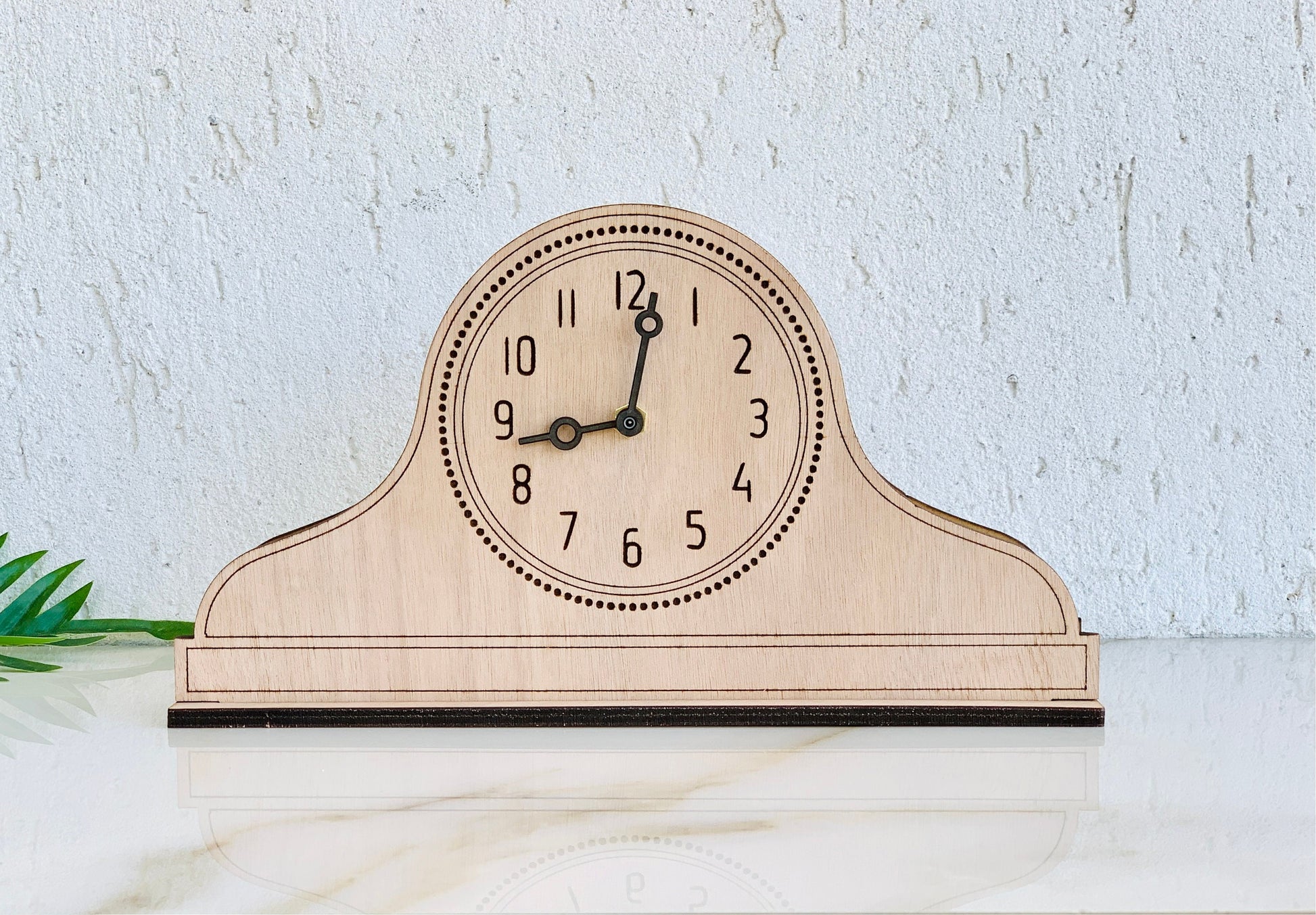 Wood Mantel Clock Modern, Vintage Antique Desk Clock, Office Table Clock, Retro Clock Fireplace Clock, kitchen Minimal Mantel Clock Engraved