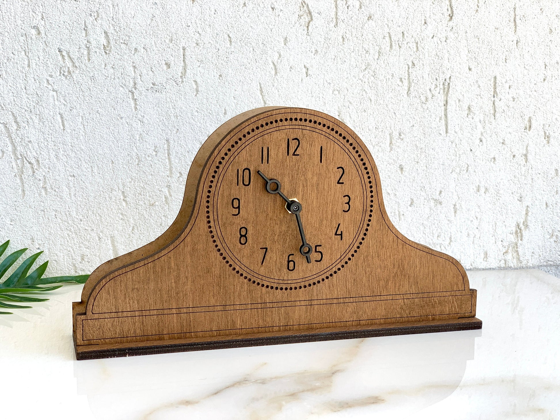 Wood Mantel Clock Modern, Vintage Antique Desk Clock, Office Table Clock, Retro Clock Fireplace Clock, kitchen Minimal Mantel Clock Engraved